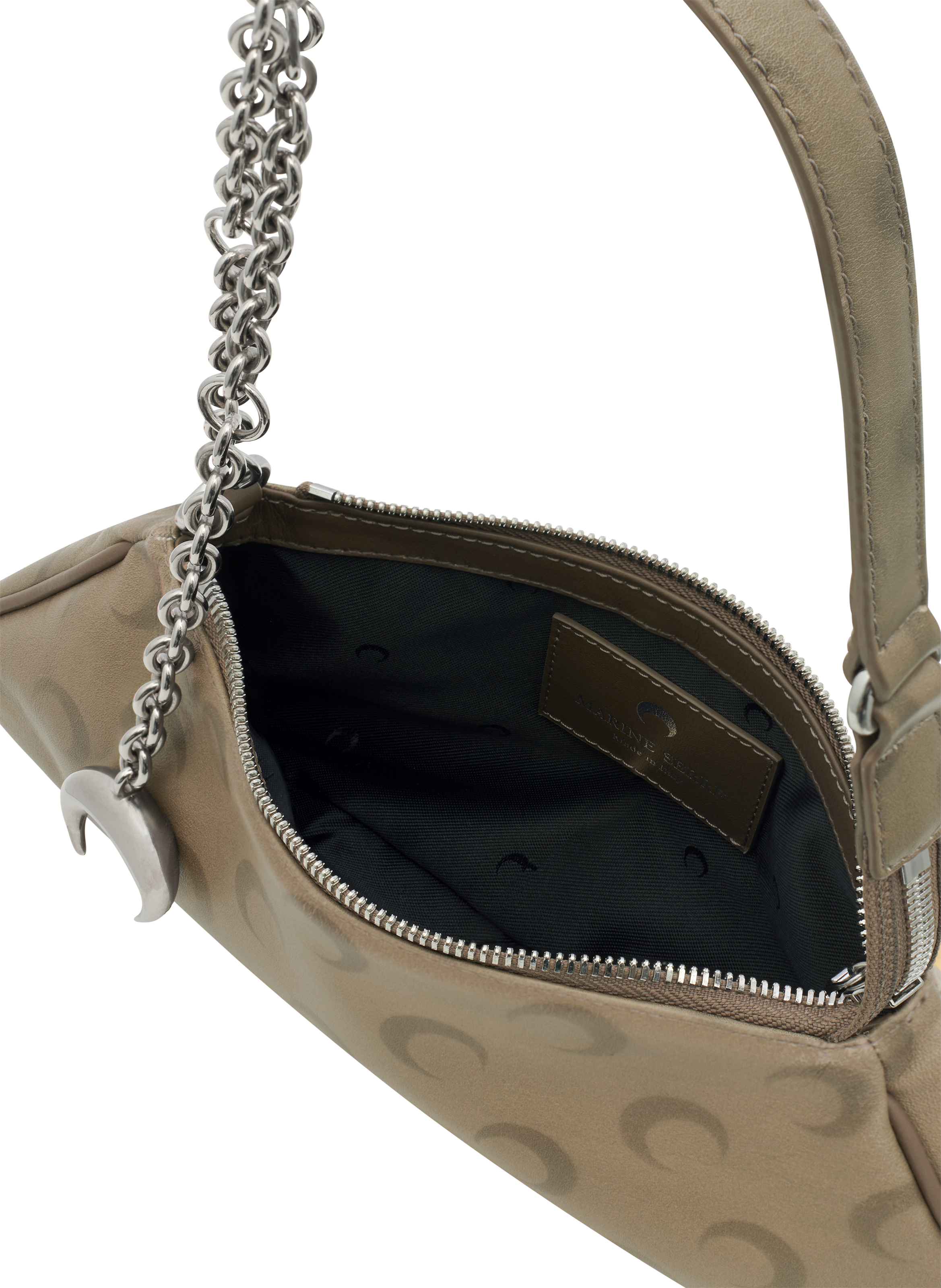 Sac moon core en cuir délavé MARINE SERRE Beige