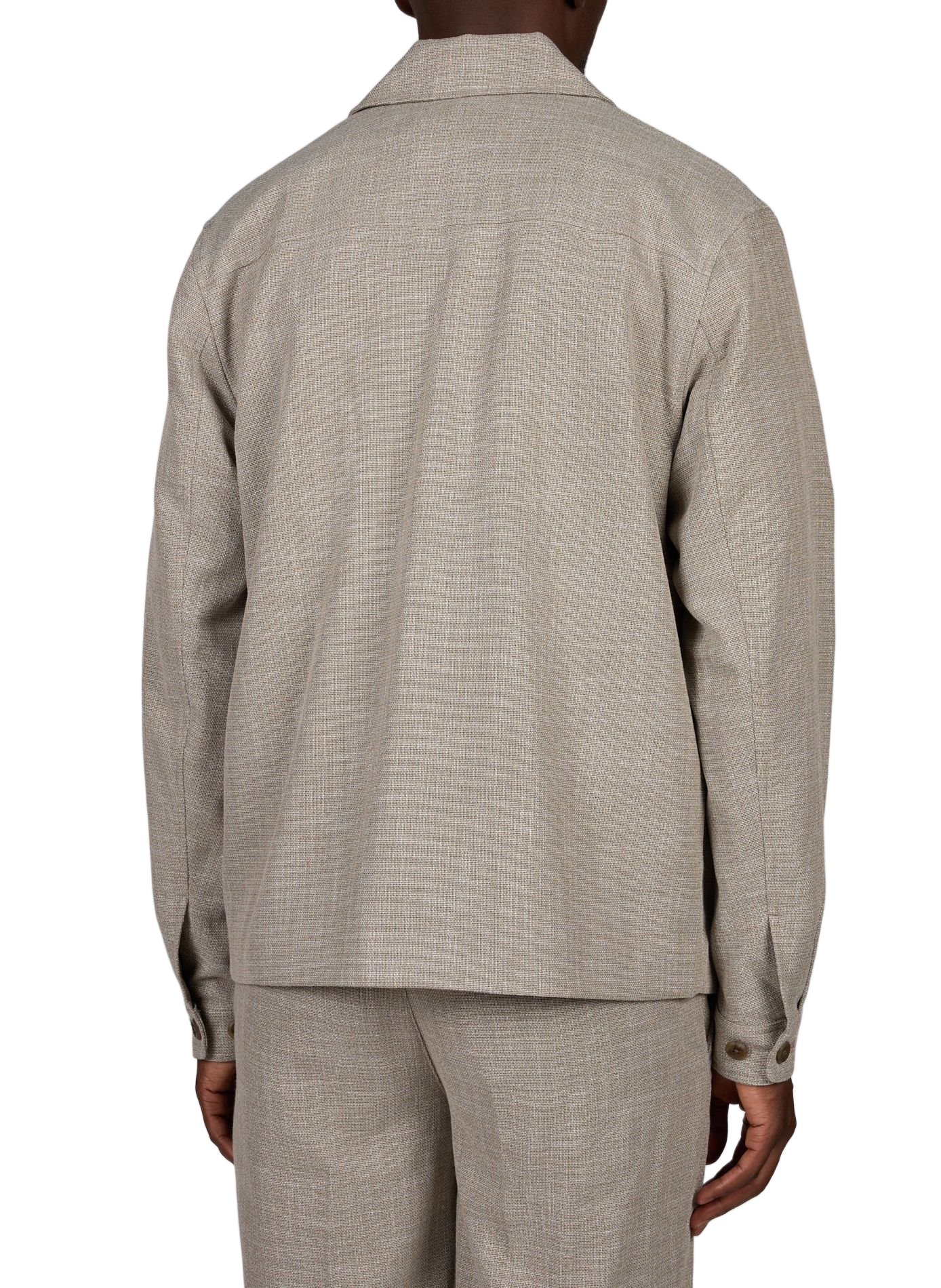 Straight tweed shirt jacket LES DEUX Beige