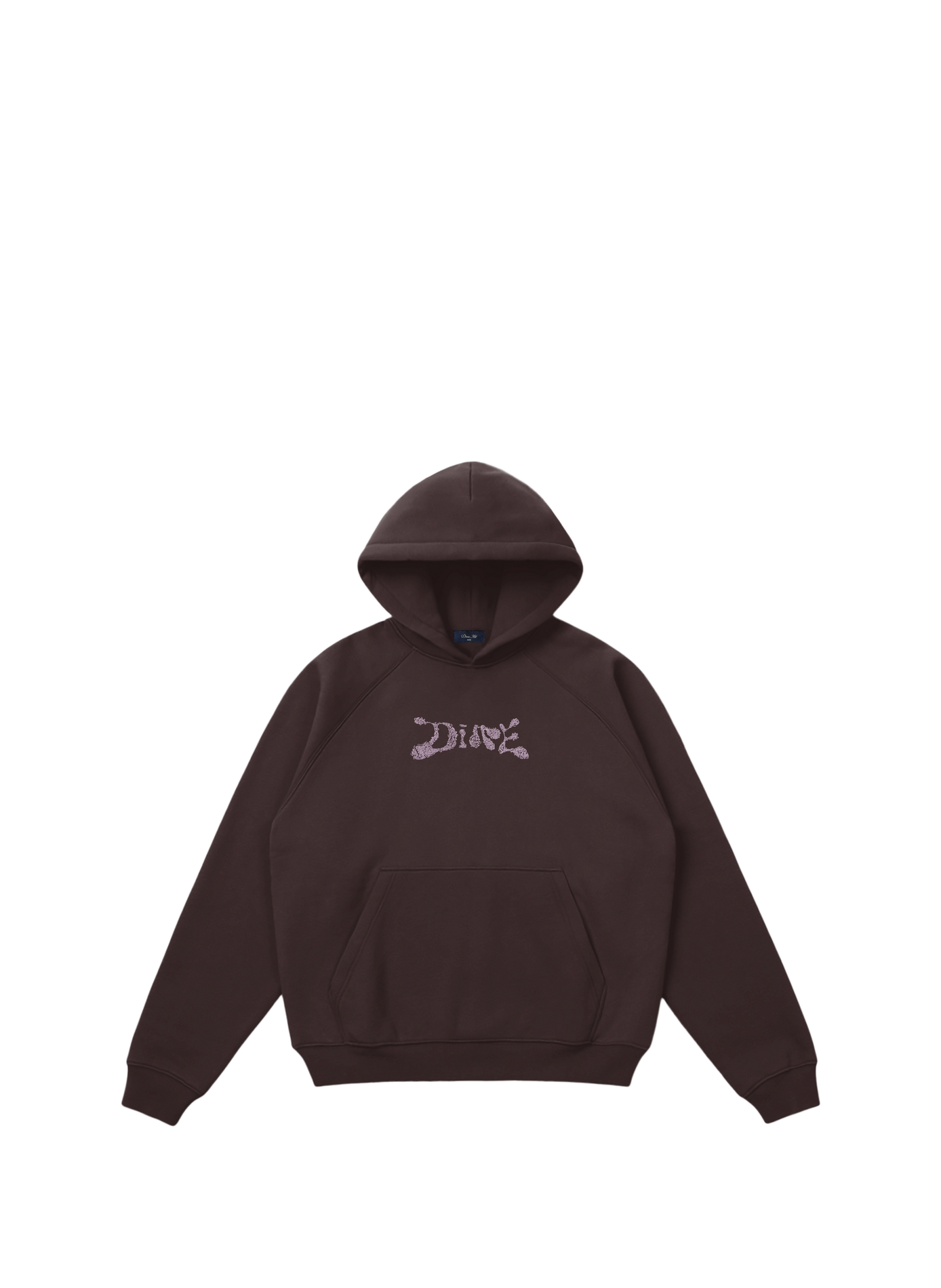 Straight sweatshirt with embroidered logo in cotton. DIME Brown