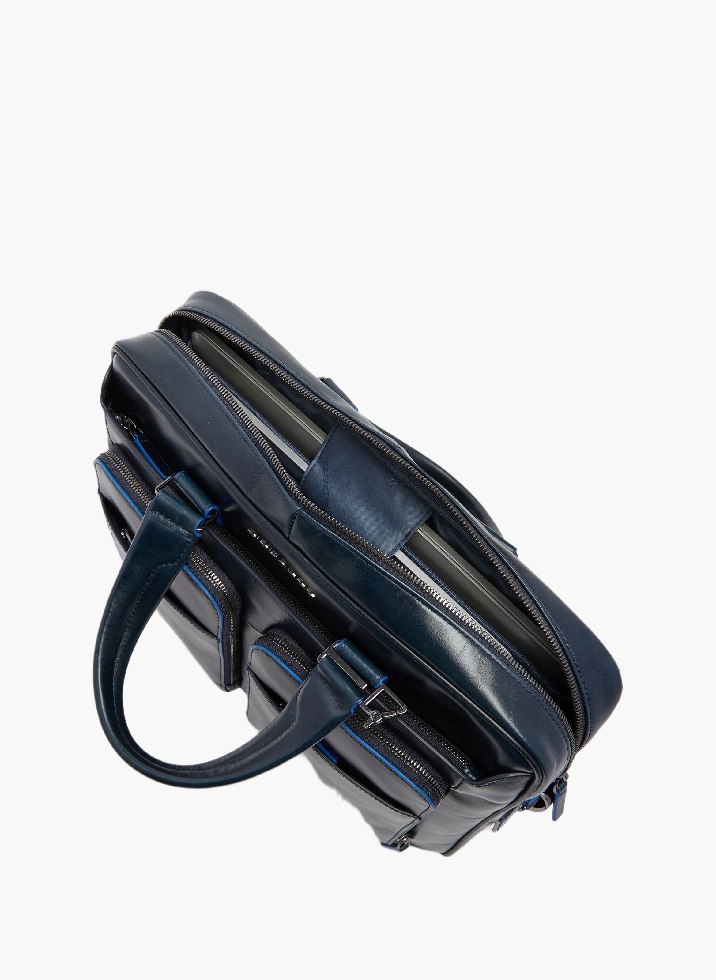 Sac d'ordinateur 15" personnalisable PIQUADRO Bleu