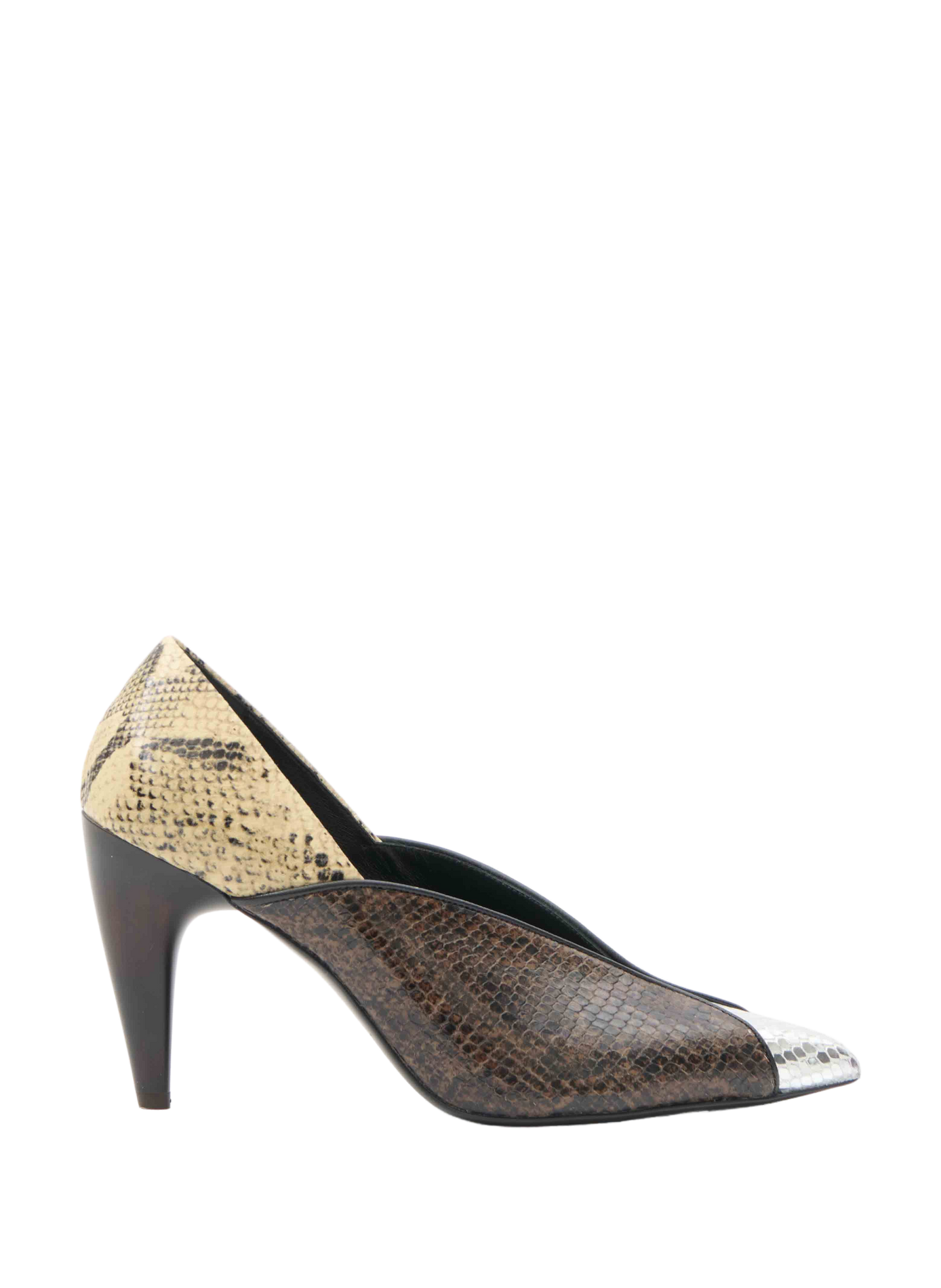 Geschwungene Luza Pumps aus Leder in Python-Optik ISABEL MARANT Mehrfarbig