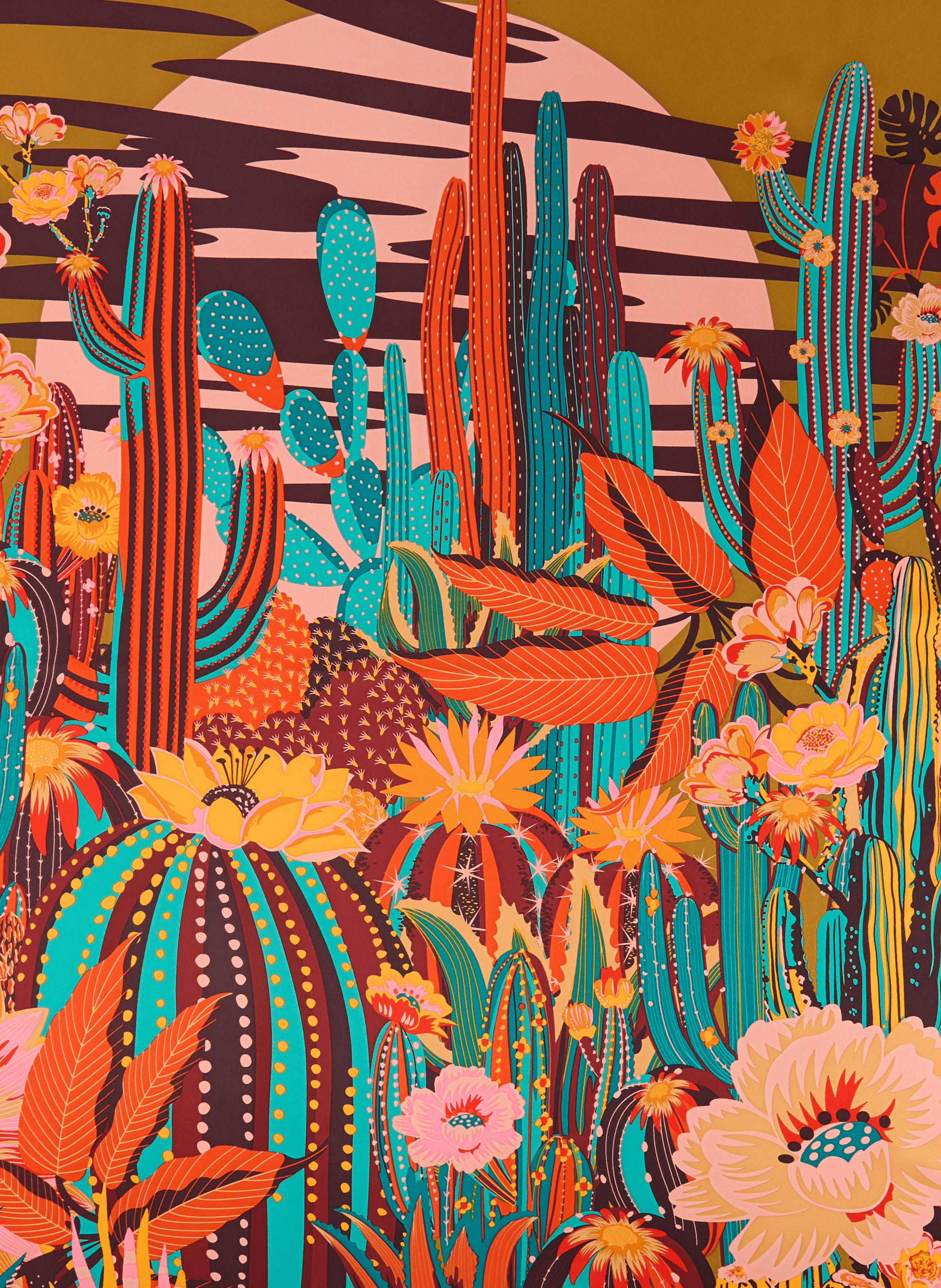 Cactus-Printtuch WILD Orange