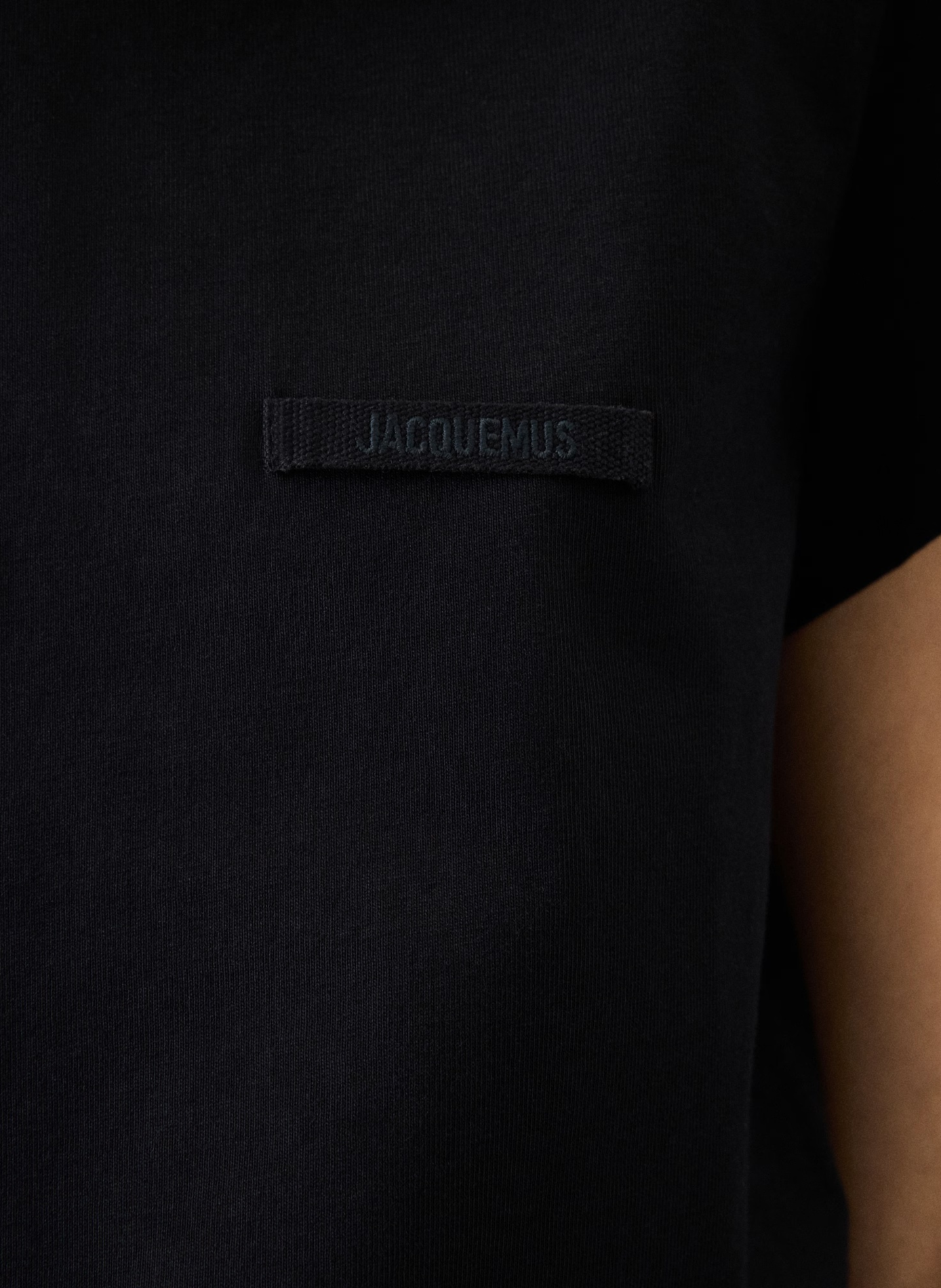 T-shirt droit Gros Grain en coton JACQUEMUS Noir