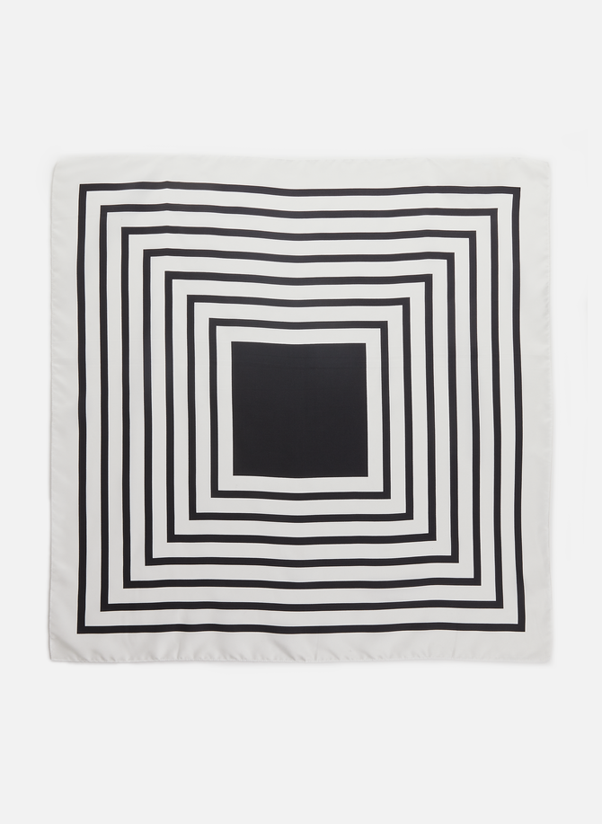 Striped silk square scarf SAISON 1865