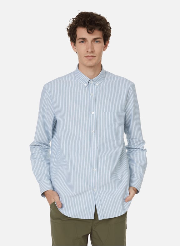 Chemise à motif rayé Bleu by EDITIONS 102 EDITIONS 102 Chemise à motif rayé Bleu