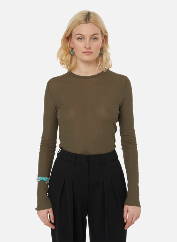 T-shirt en coton Vert by SAISON 1865 SAISON 1865 T-shirt en coton Vert