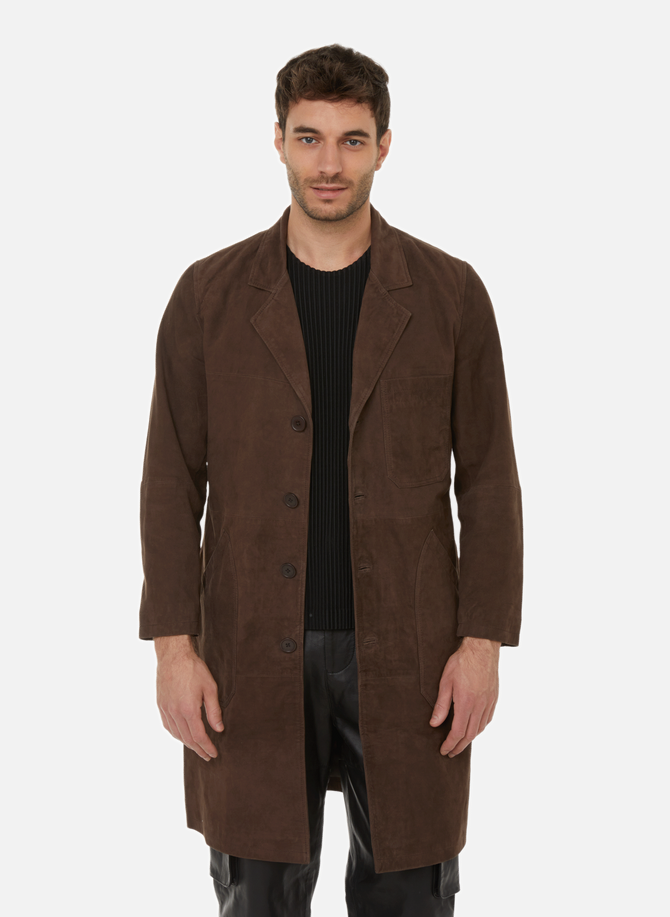 Long leather jacket DEADWOOD