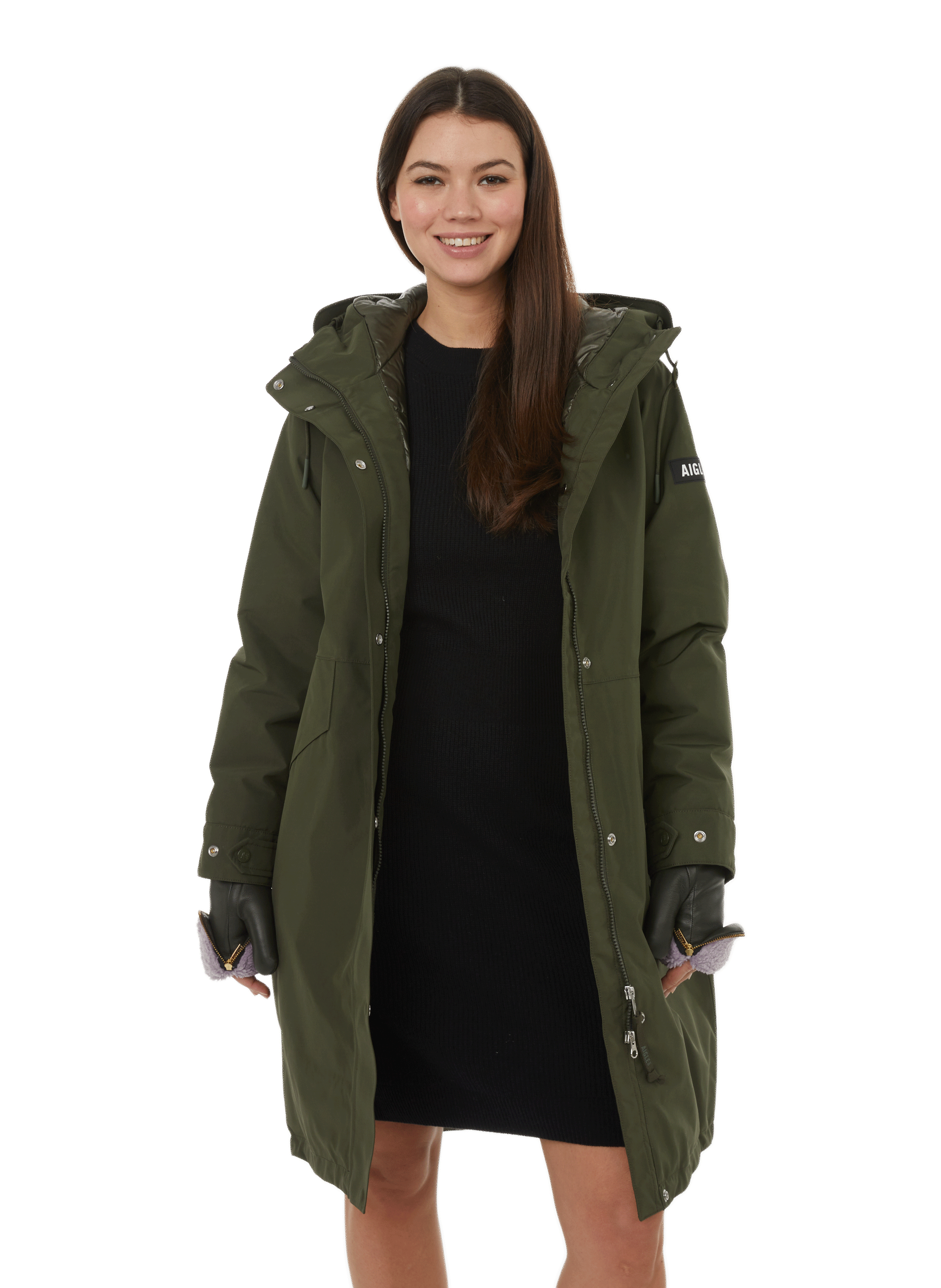 Gants en cuir ARISTIDE Kaki