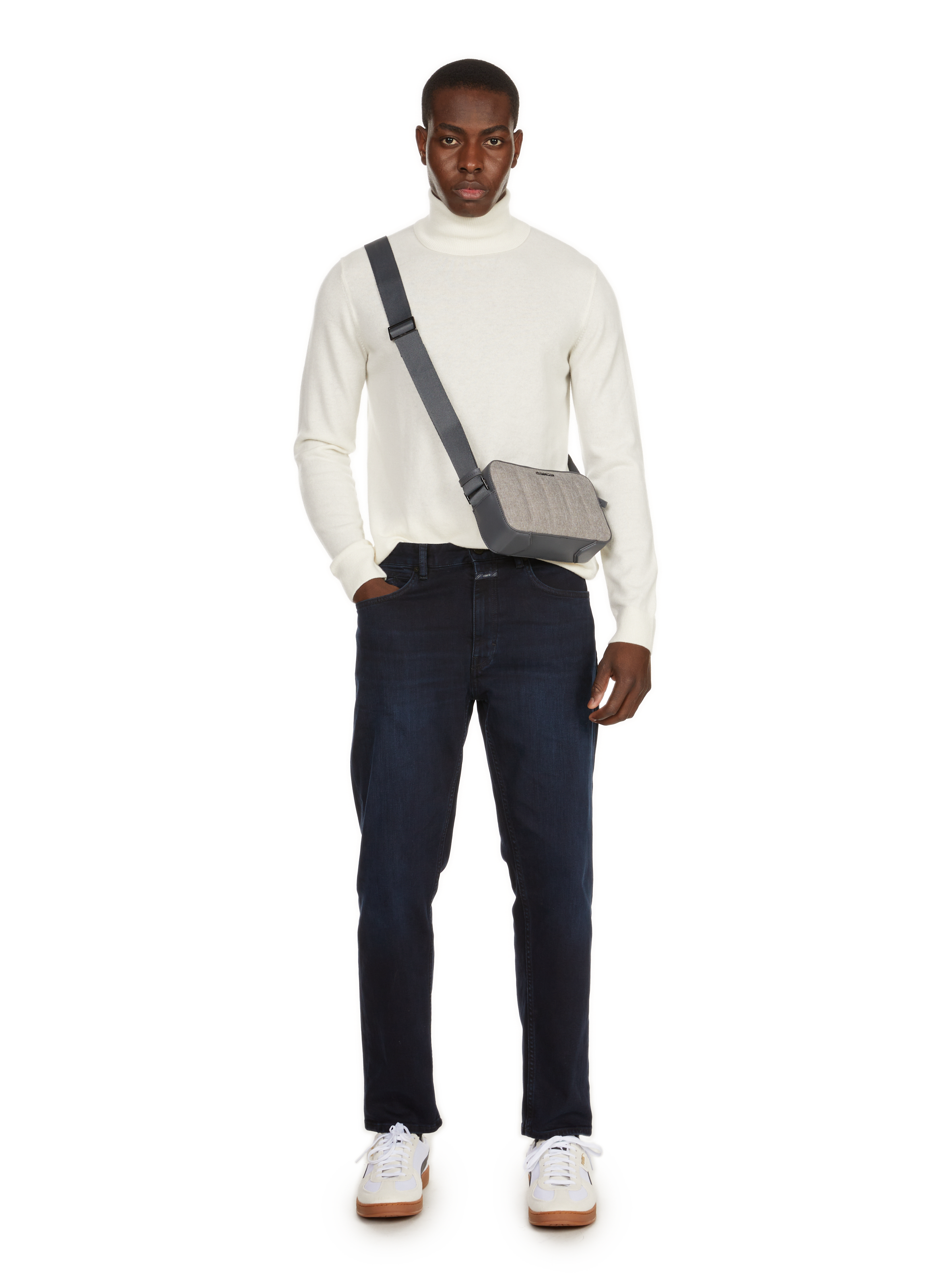 Sac à bandoulière à logo  CALVIN KLEIN Gris