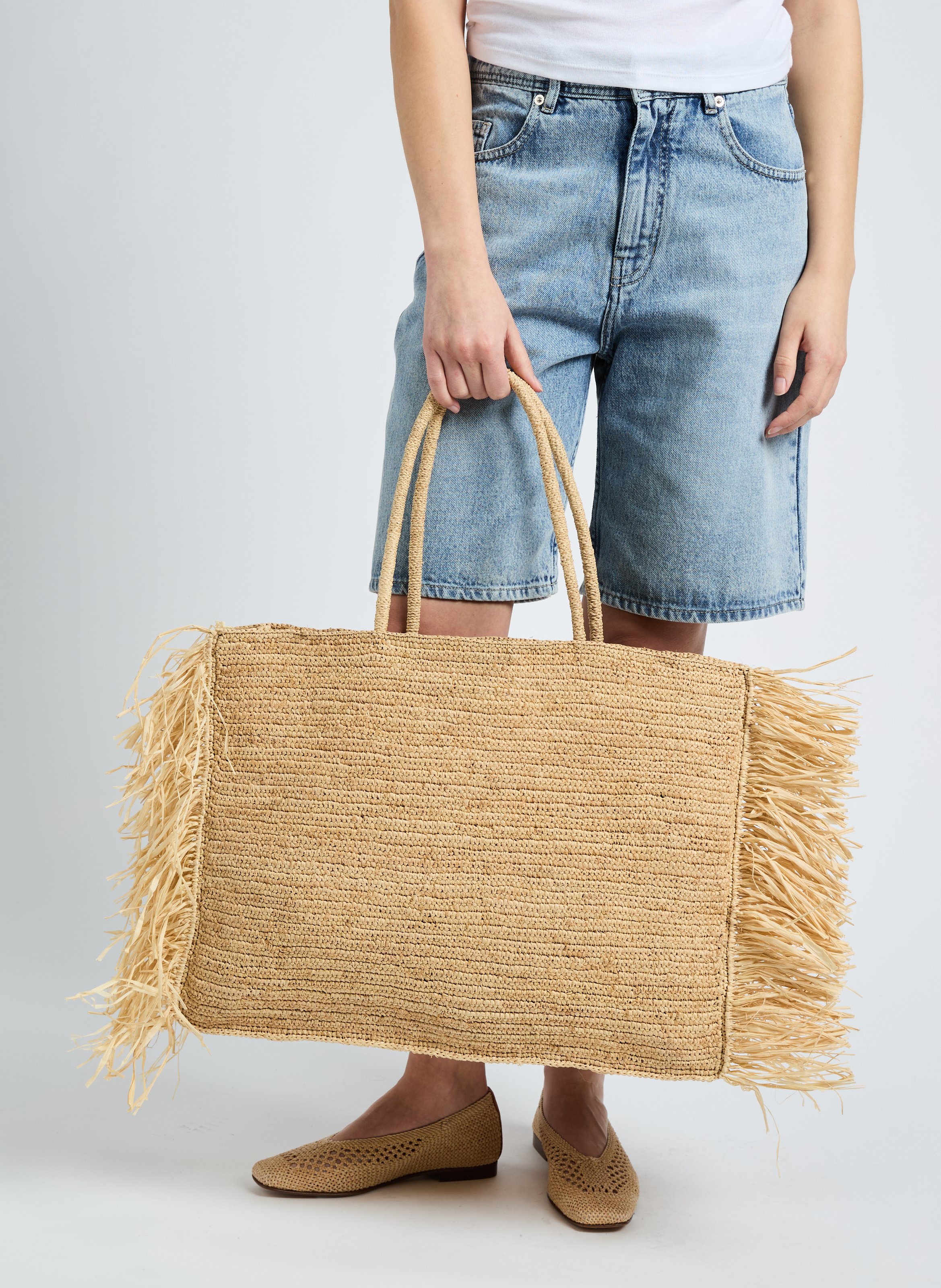 Raffia cabas bag SAISON 1865 Beige