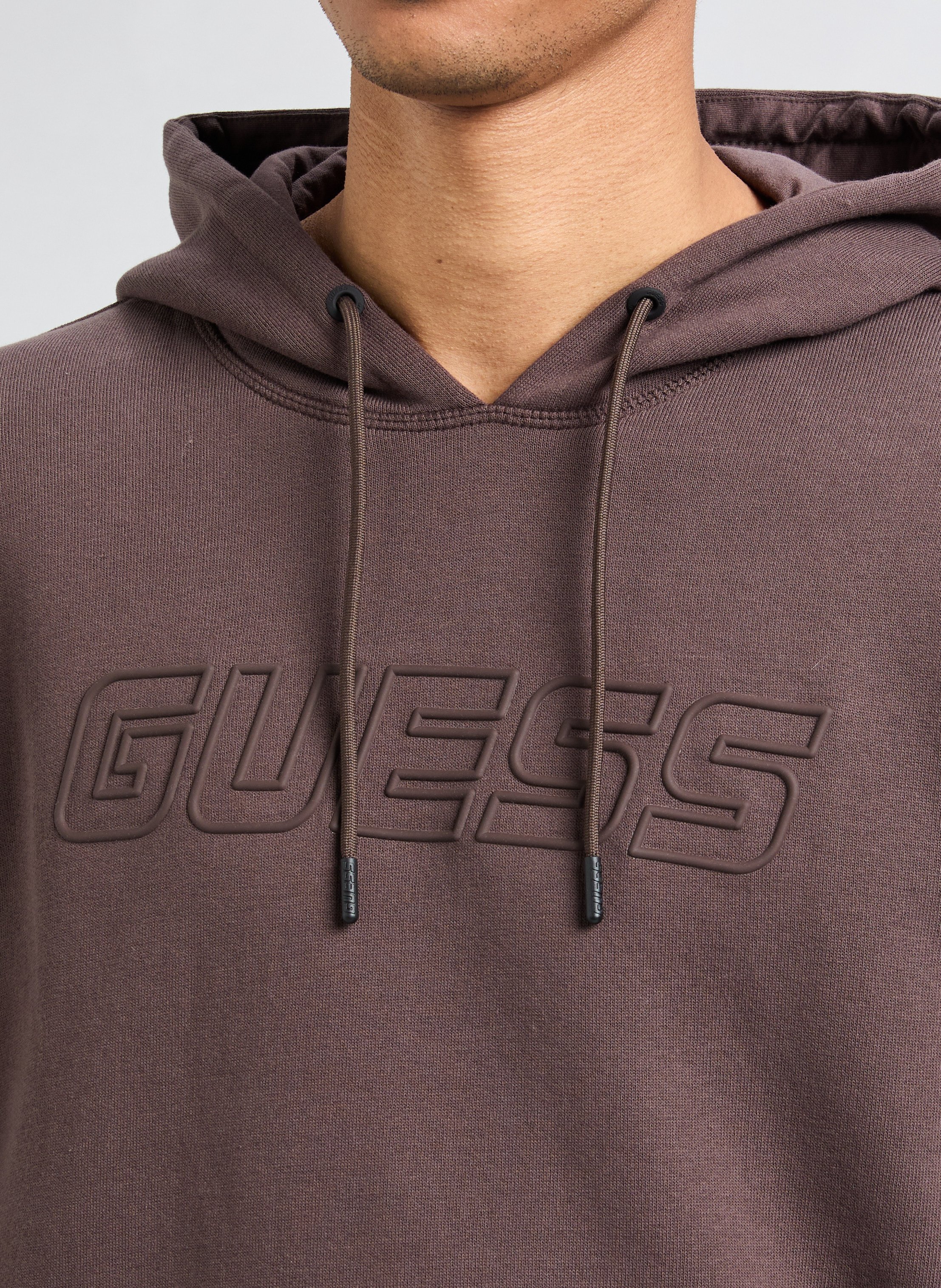 Cotton sweatshirt GUESS Brown