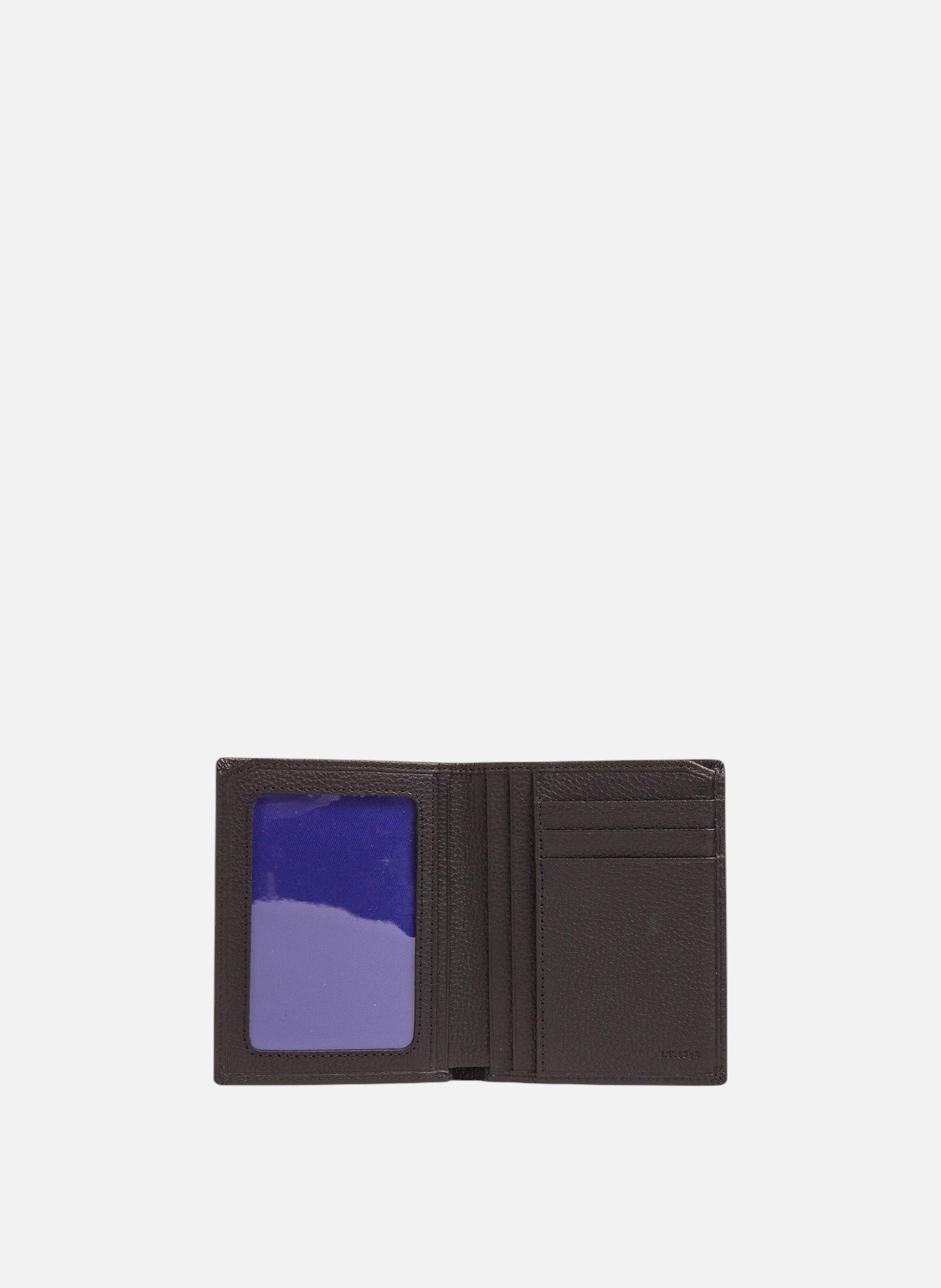 Porte cartes moyen modèle charles en cuir grainé LE TANNEUR Noir