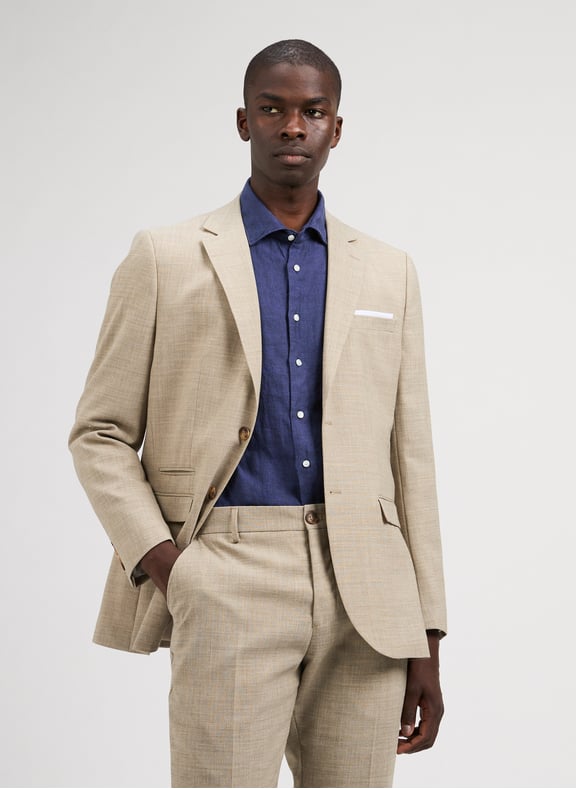 Slim fit suit blazer Beige by SELECTED SELECTED Slim fit suit blazer Beige