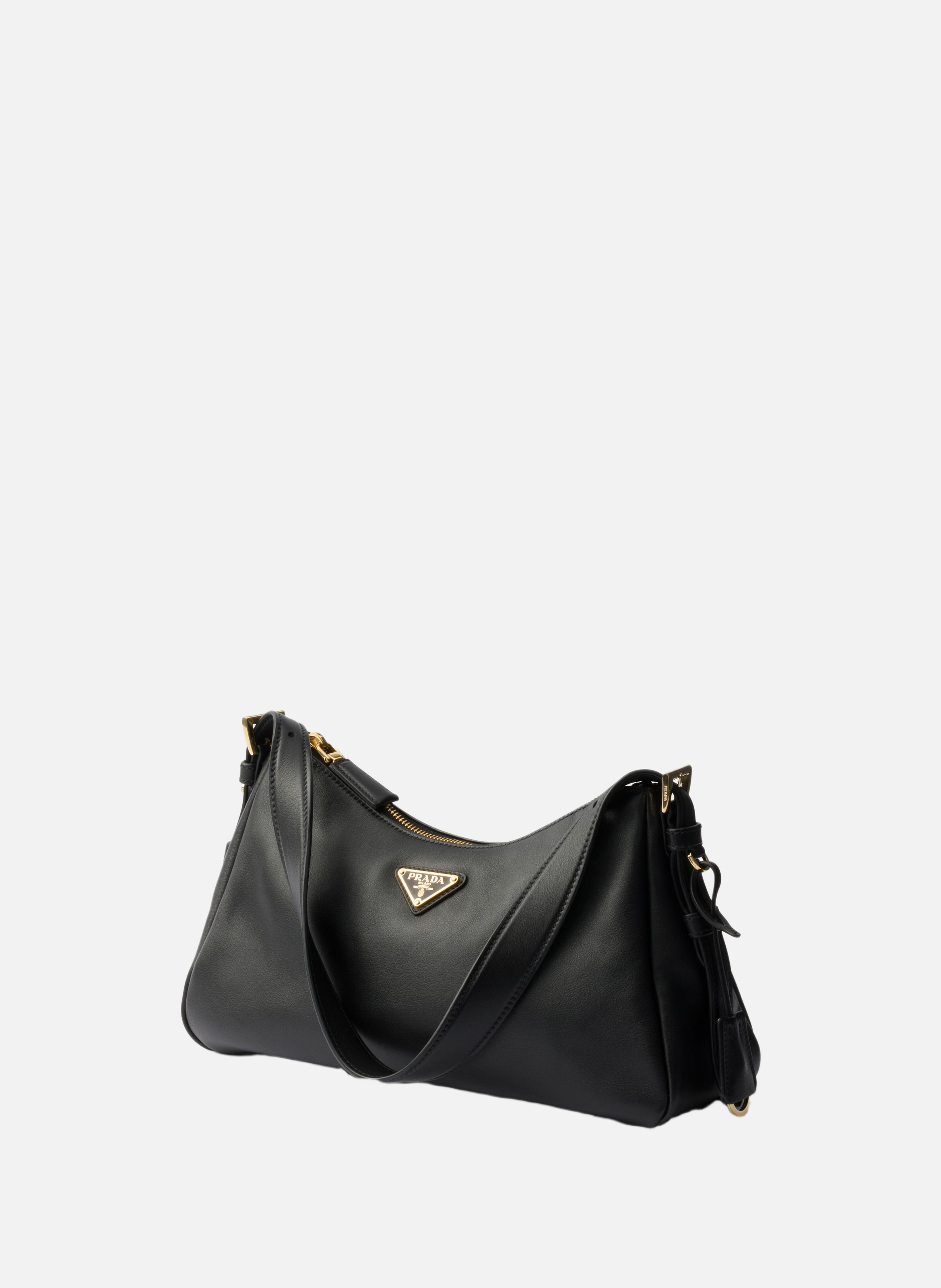 Sac porté épaule prada aimée en cuir PRADA Noir