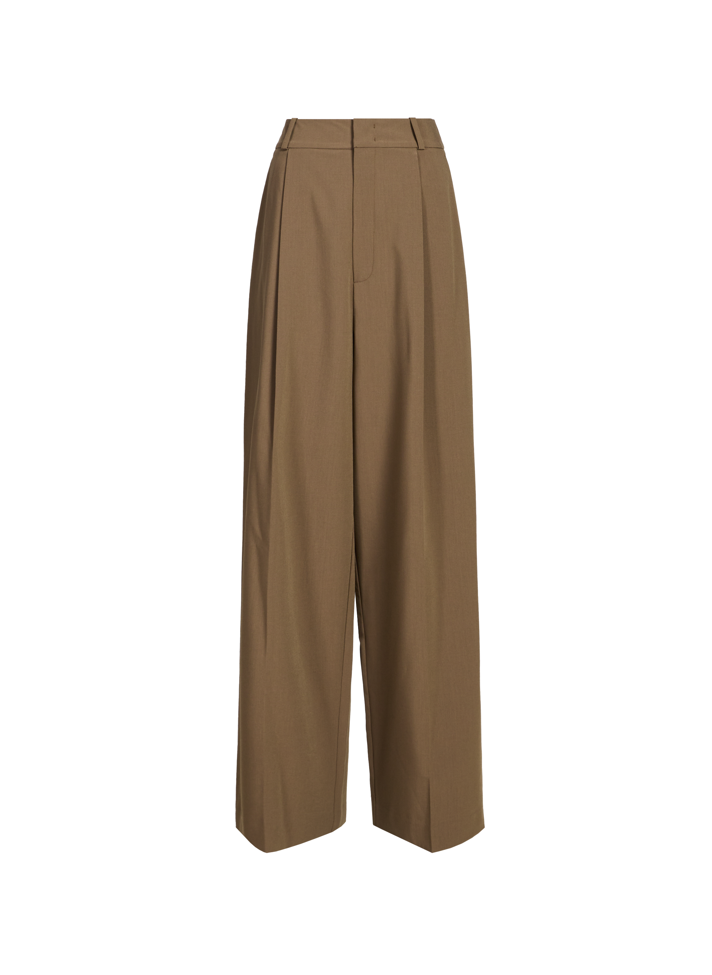 Pantalon droit à plis ADOLFO DOMINGUEZ Marron