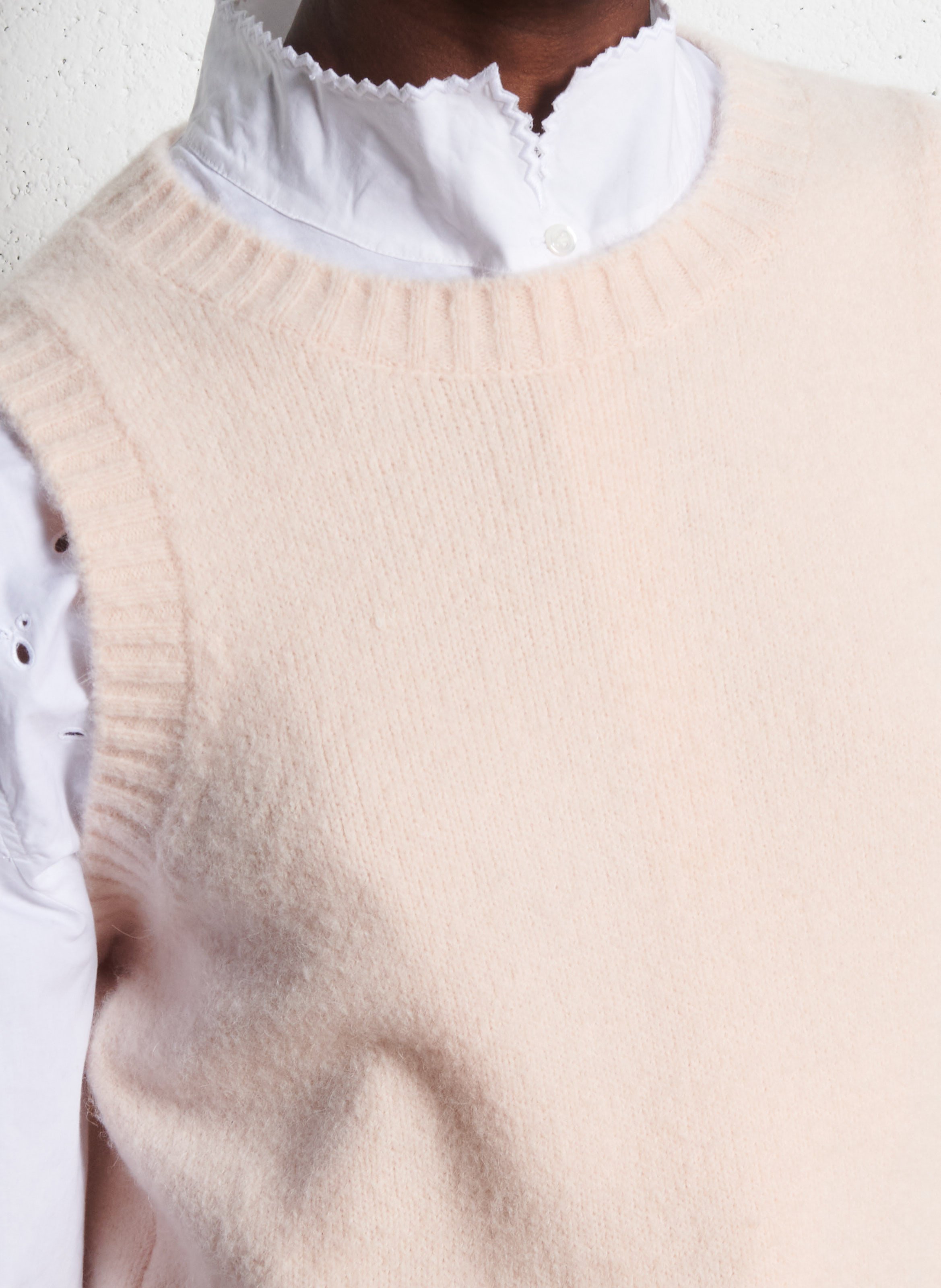 Pull droit sans manche col rond namaste SOEUR Rose