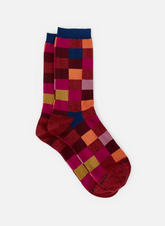 Cotton mid-calf socks Red by DORÉ DORÉ DORÉ DORÉ Cotton mid-calf socks Red