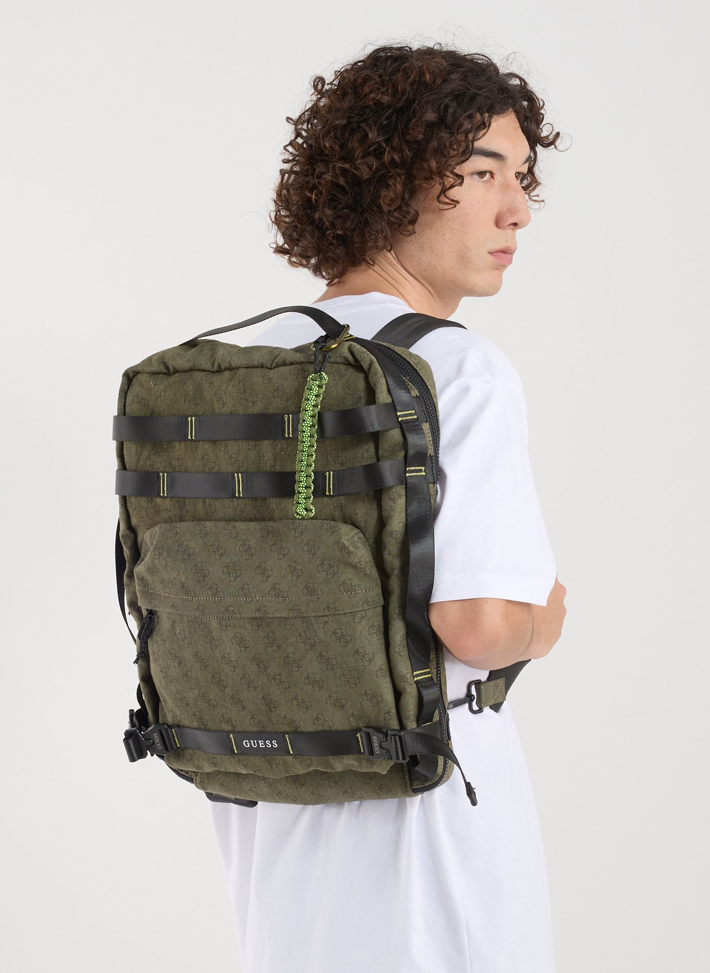 Logo-print backpack GUESS Khaki