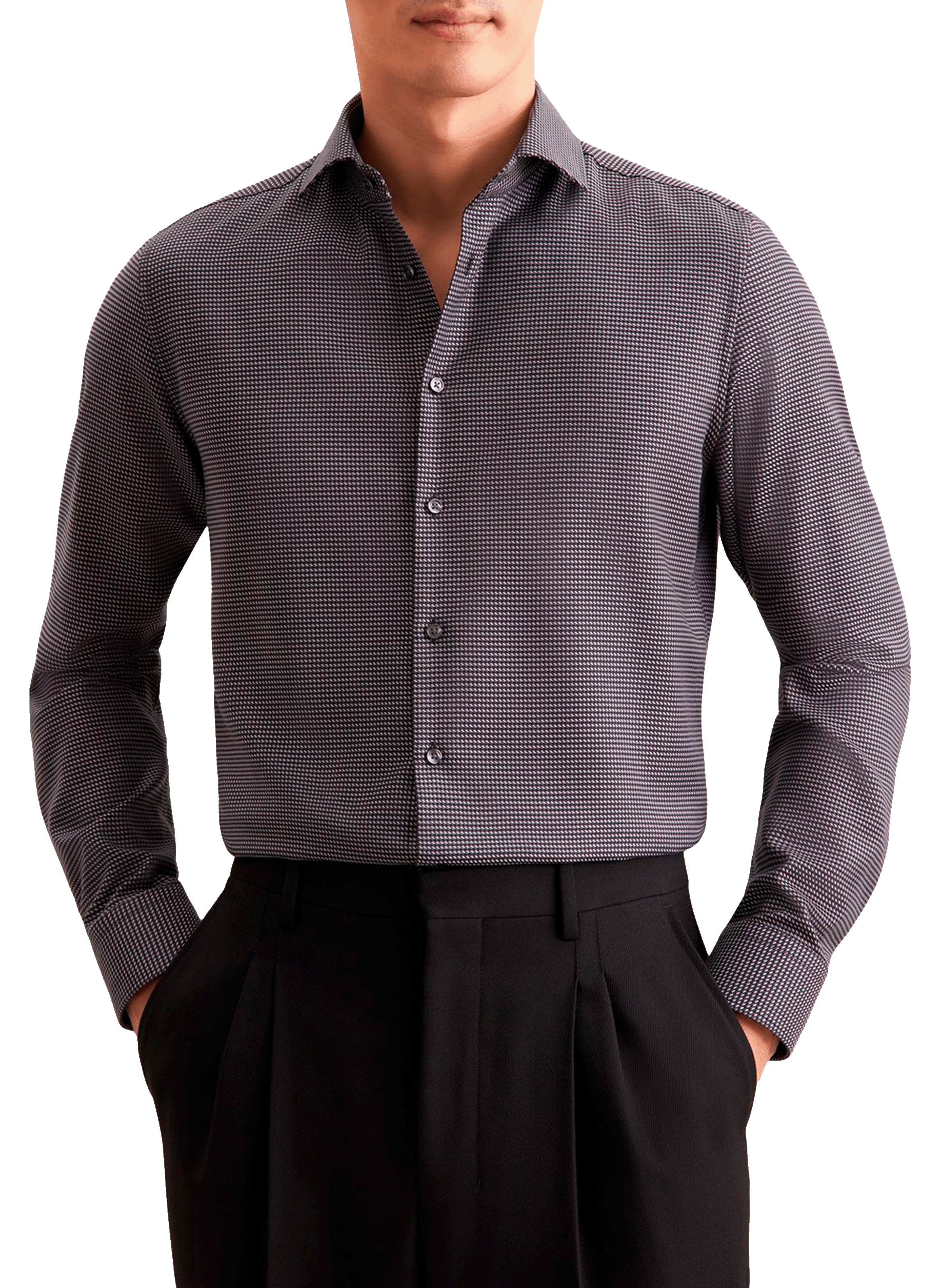 SEIDENSTICKER Pepita slim shirt Brown