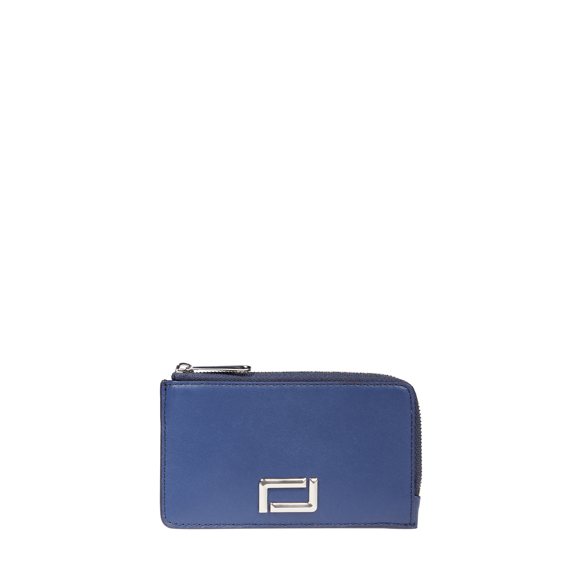 Porte-cartes zippé angèle de lancel en cuir LANCEL Bleu