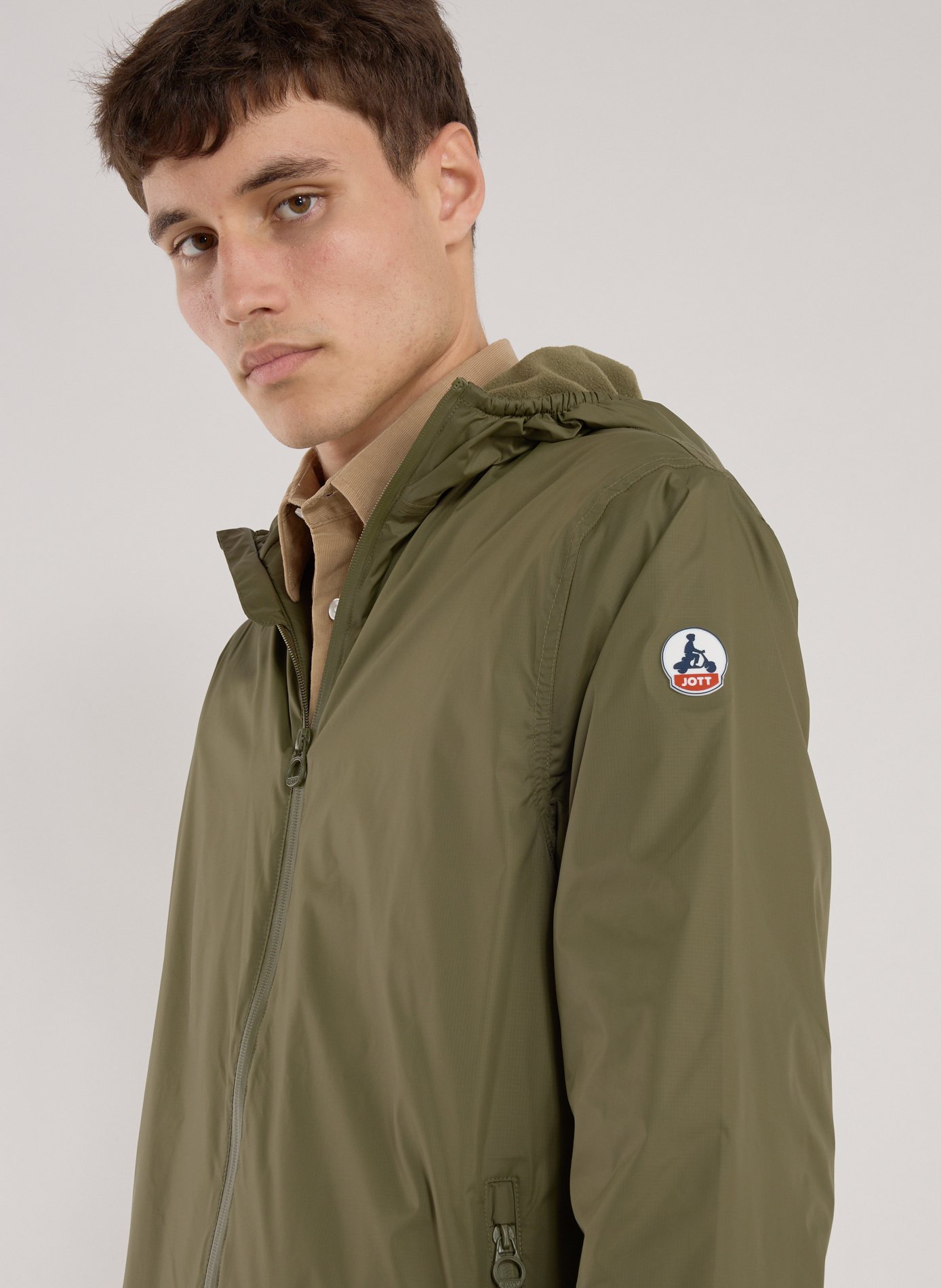 Parka à capuche mi-longue JOTT Kaki
