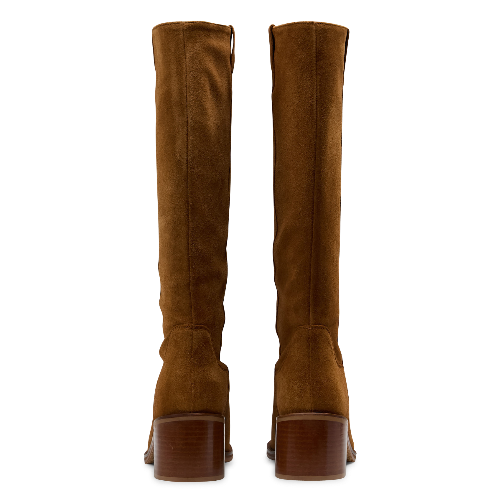 Bottes hautes unies en cuir suédé victoria MAISON 123 Beige