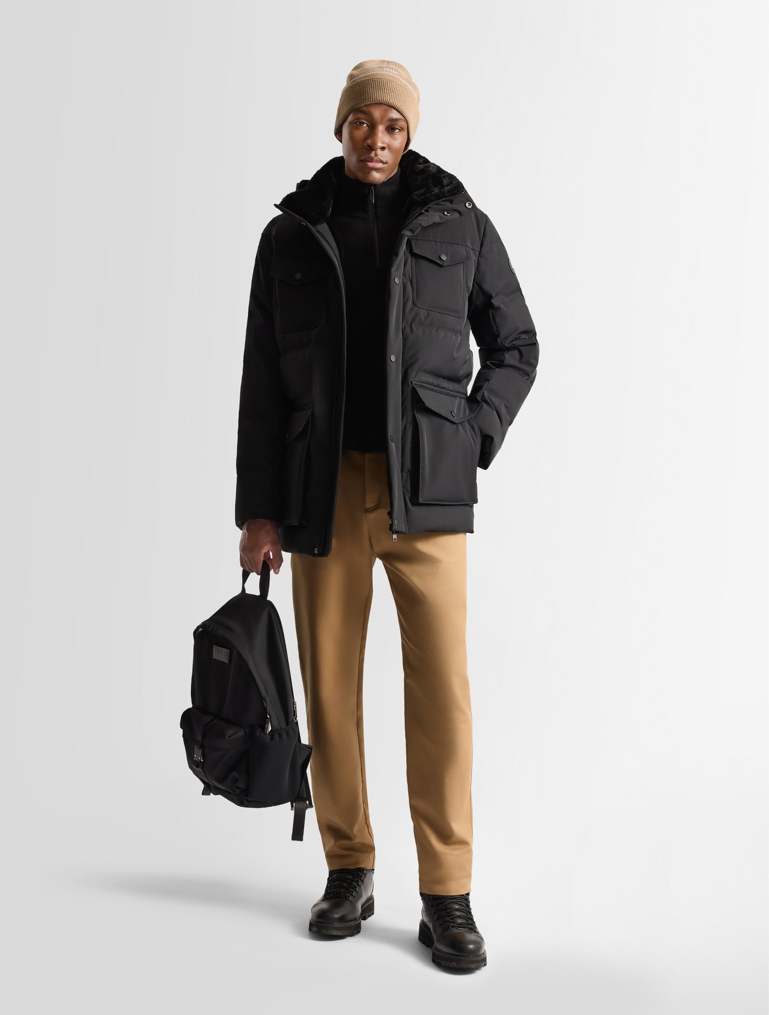 Parka delano col montant coupe regular FUSALP Noir