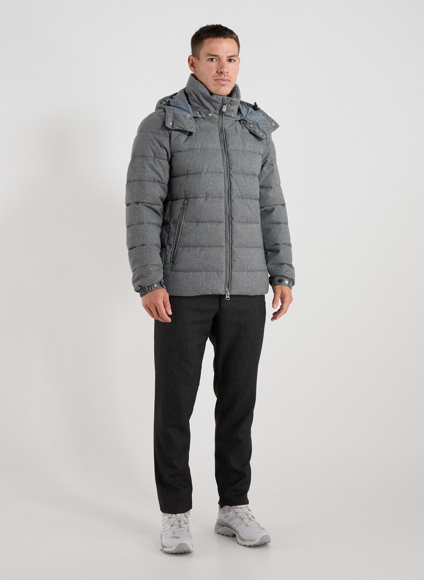 Doudoune matelassée à capuche amovible SAVE THE DUCK Gris