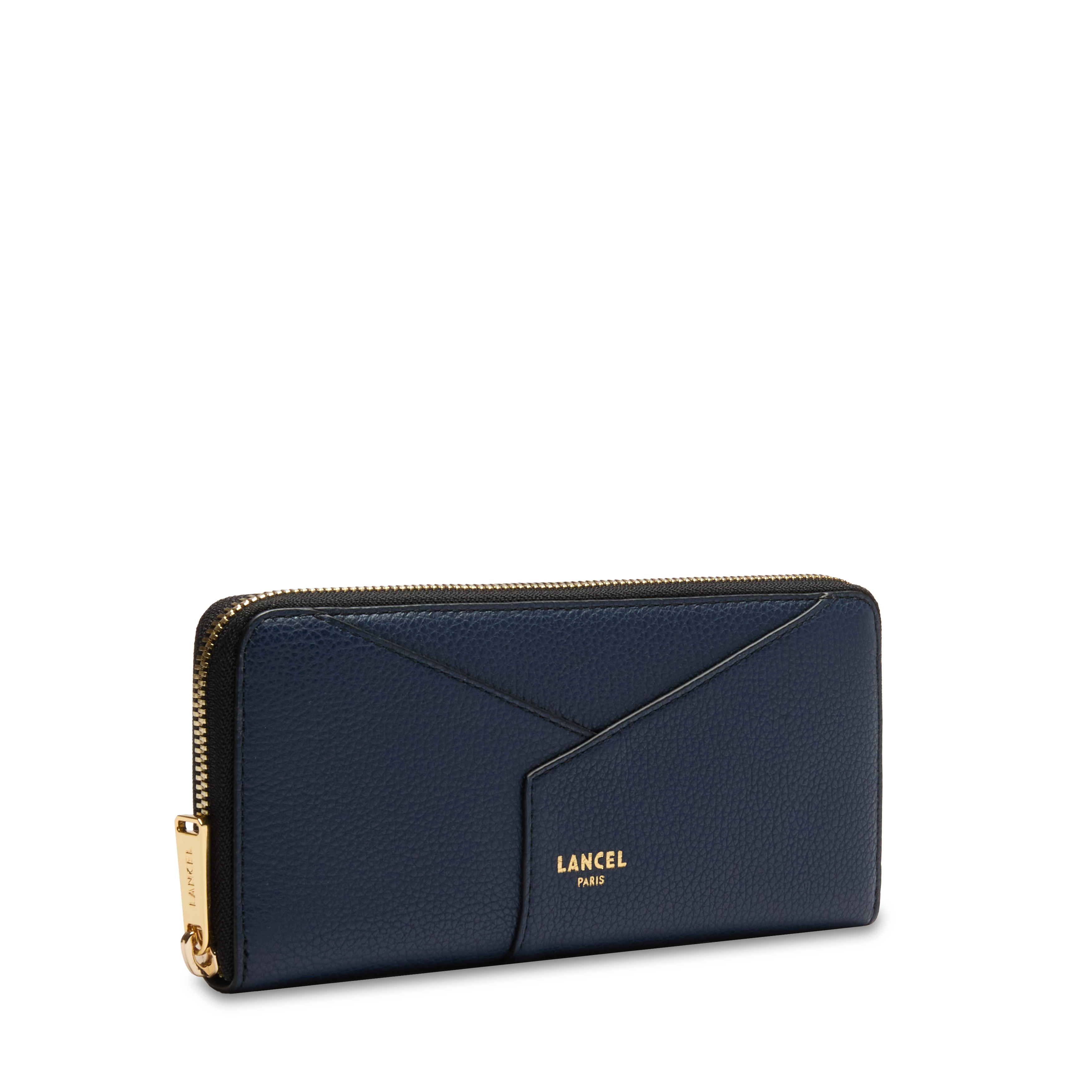Portefeuille long zippé enveloppe de lancel en cuir | Bleu LANCEL Femme