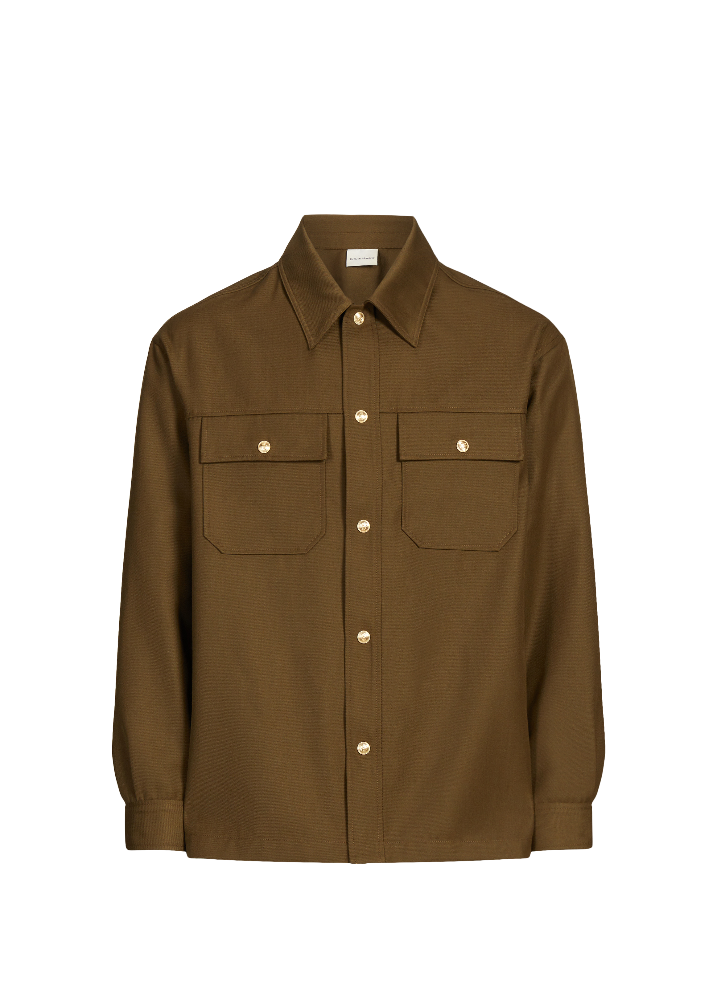 DROLE DE MONSIEUR Surchemise droite col classique Kaki