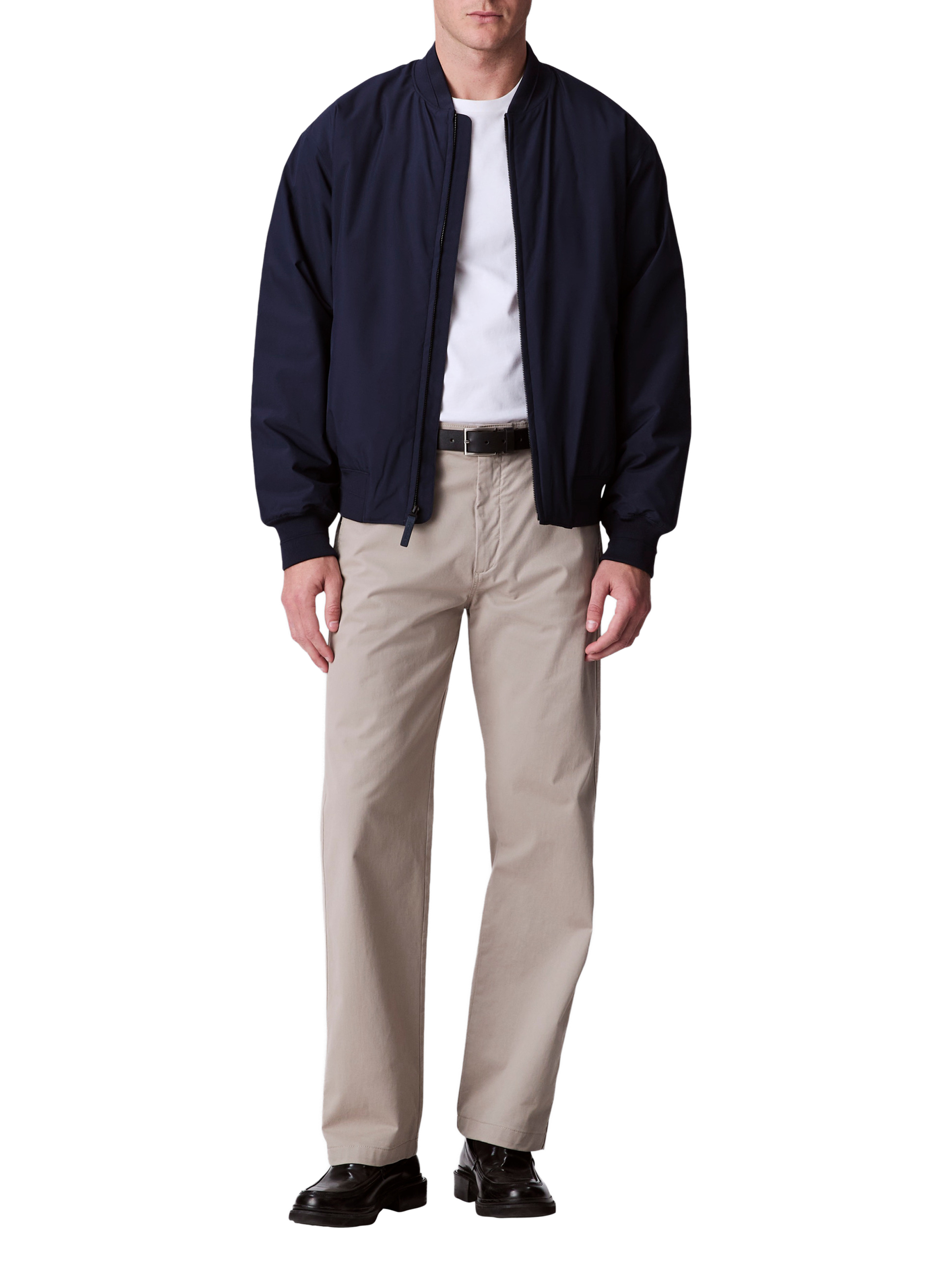 Blouson uni droit à col montant CALVIN KLEIN Bleu