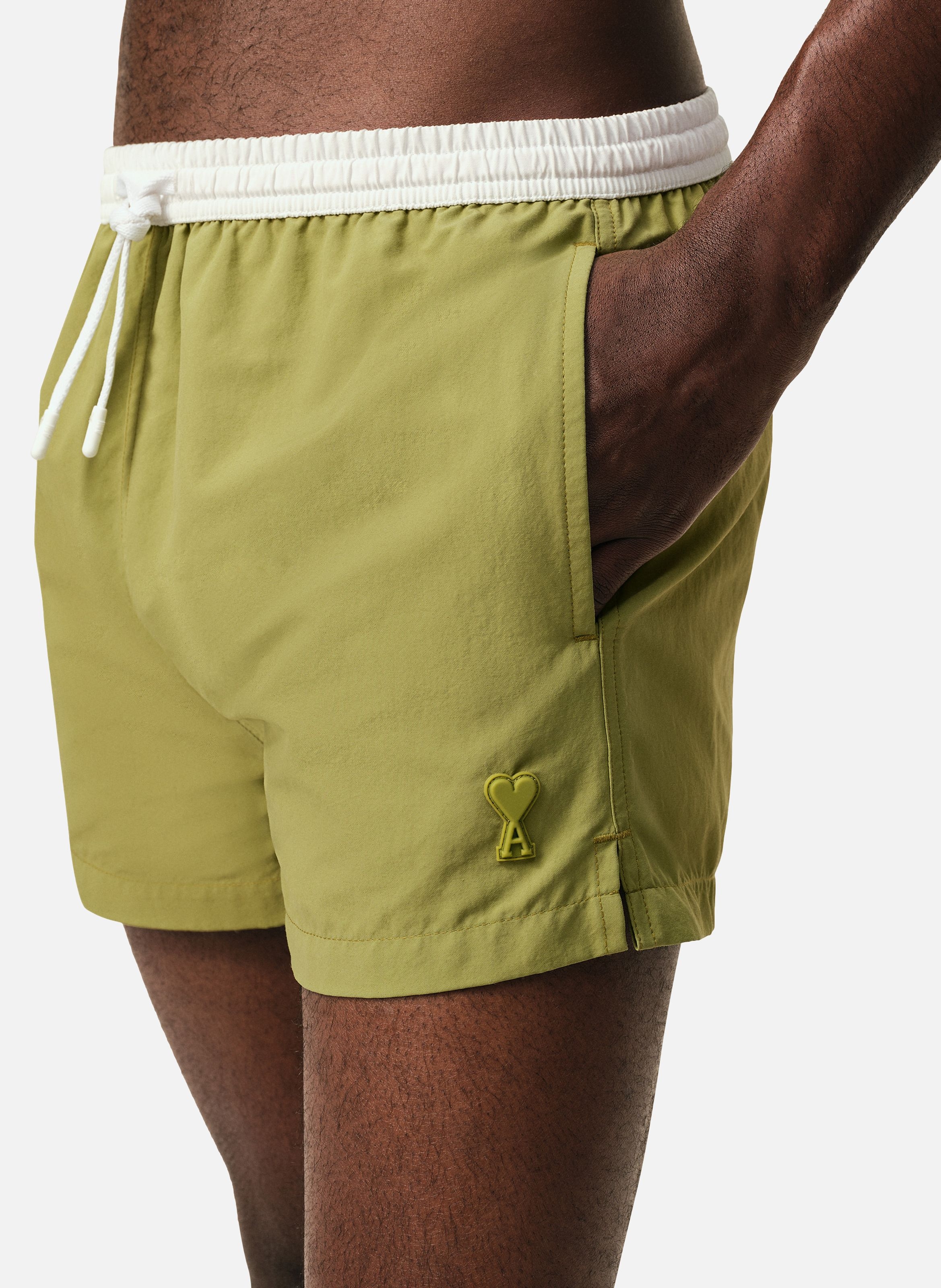 Maillot de bain court en nylon AMI PARIS Vert