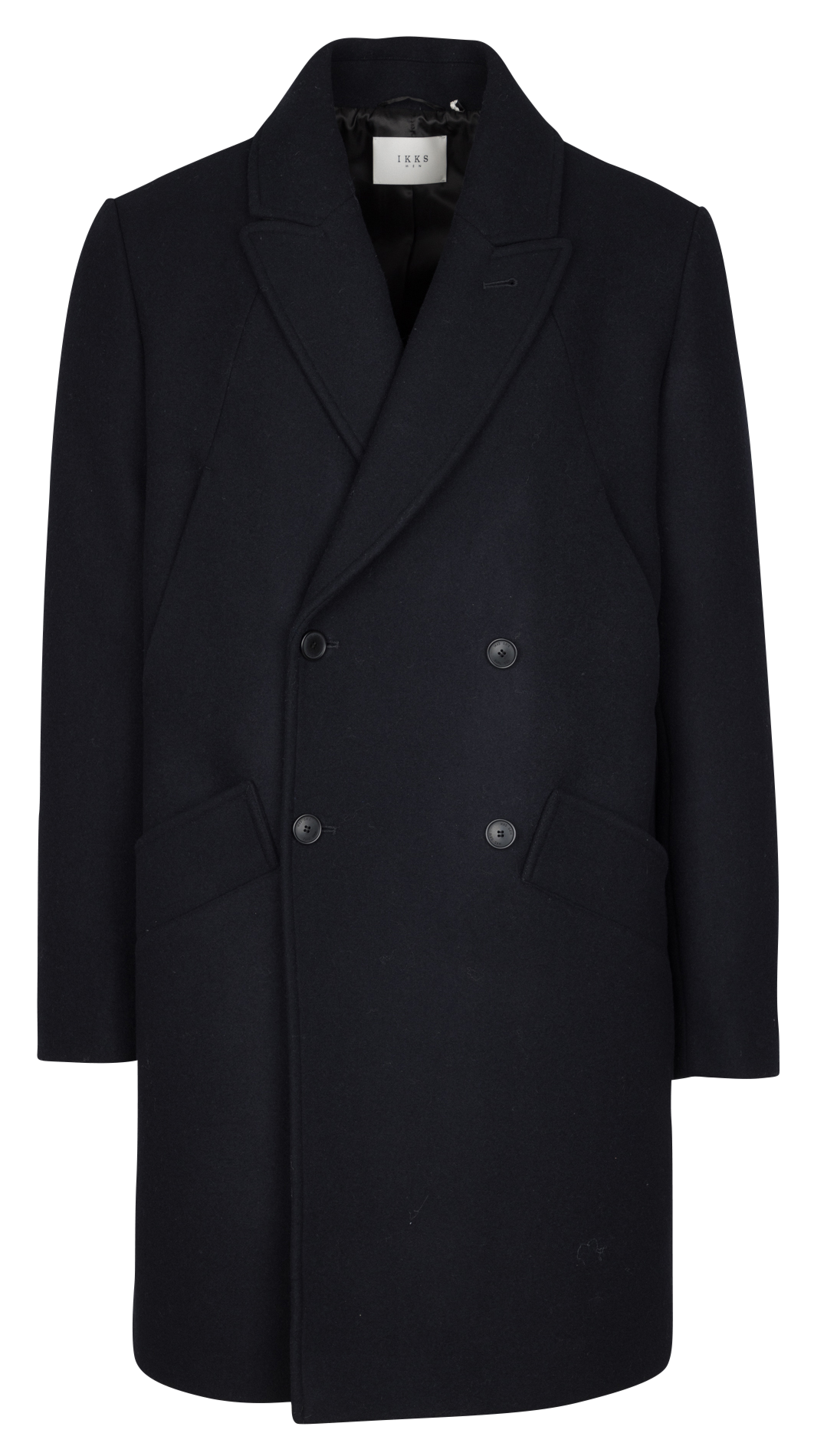 Manteau col tailleur en laine mélangée IKKS Bleu
