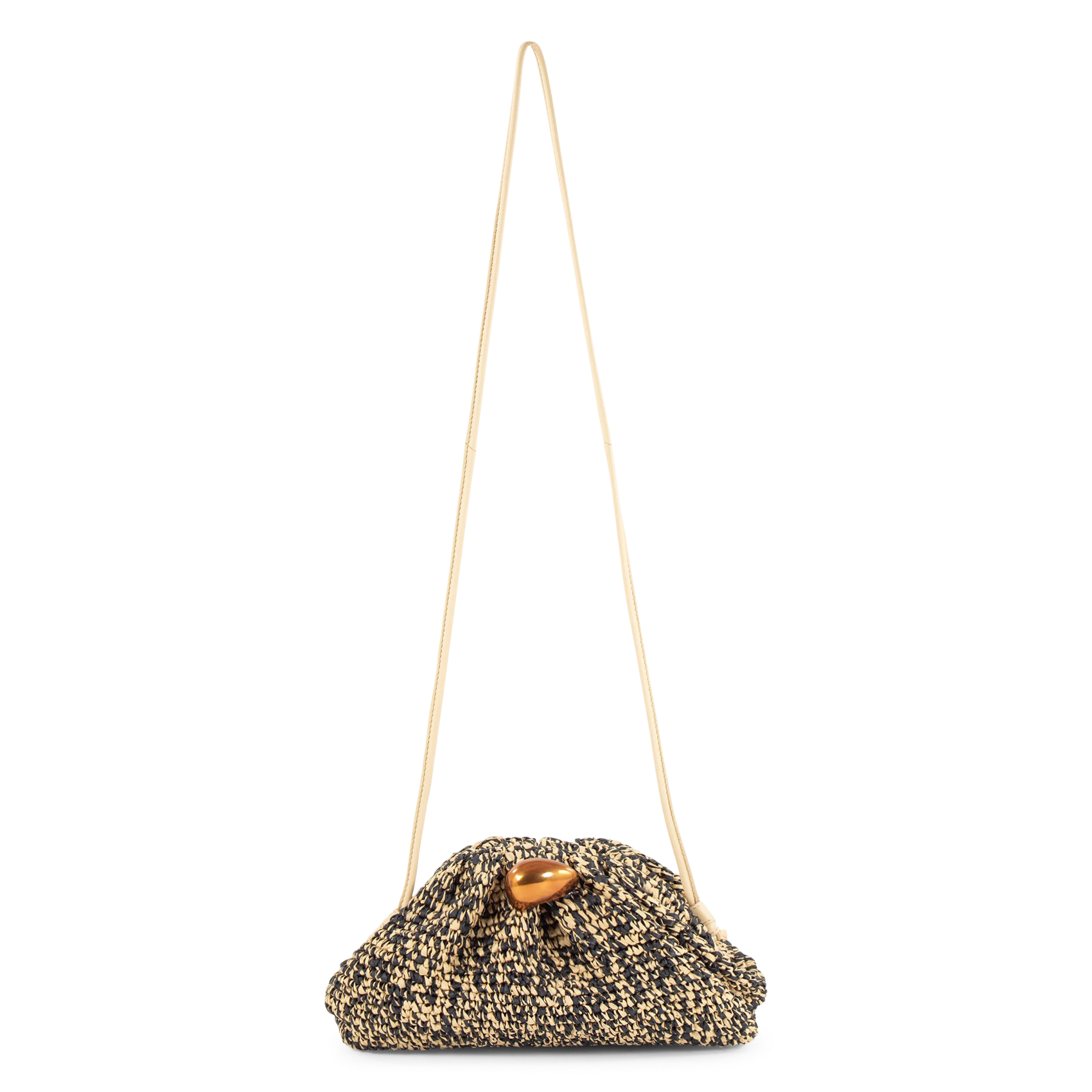 Clutch en cuir luna clutch SESSUN Beige