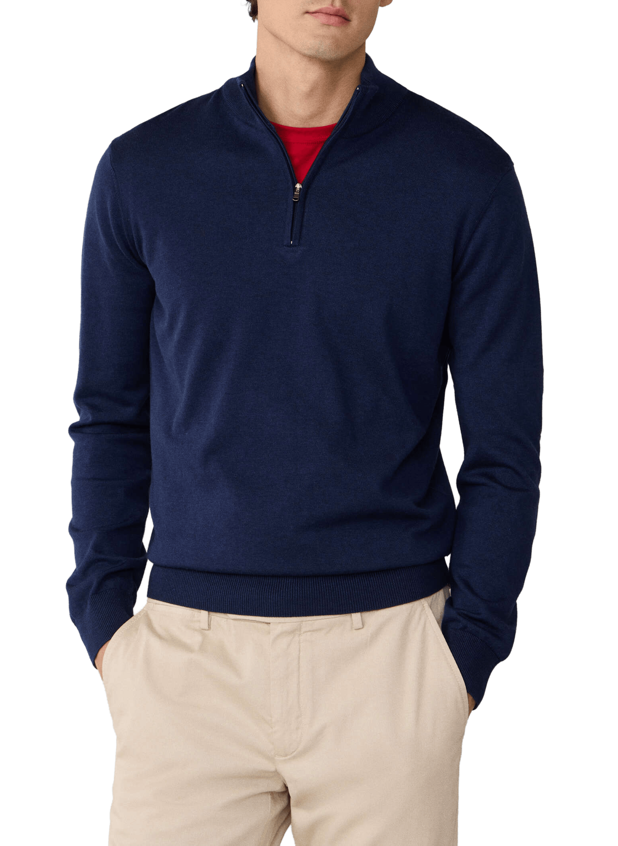 Cotton and linen jumper FACONNABLE Blue