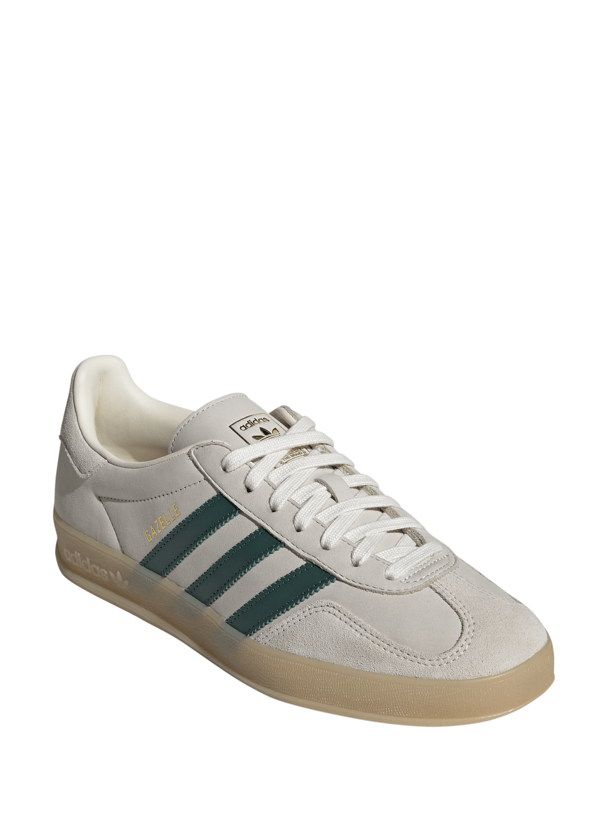 Baskets Gazelle Indoor en cuir mélangé ADIDAS Blanc