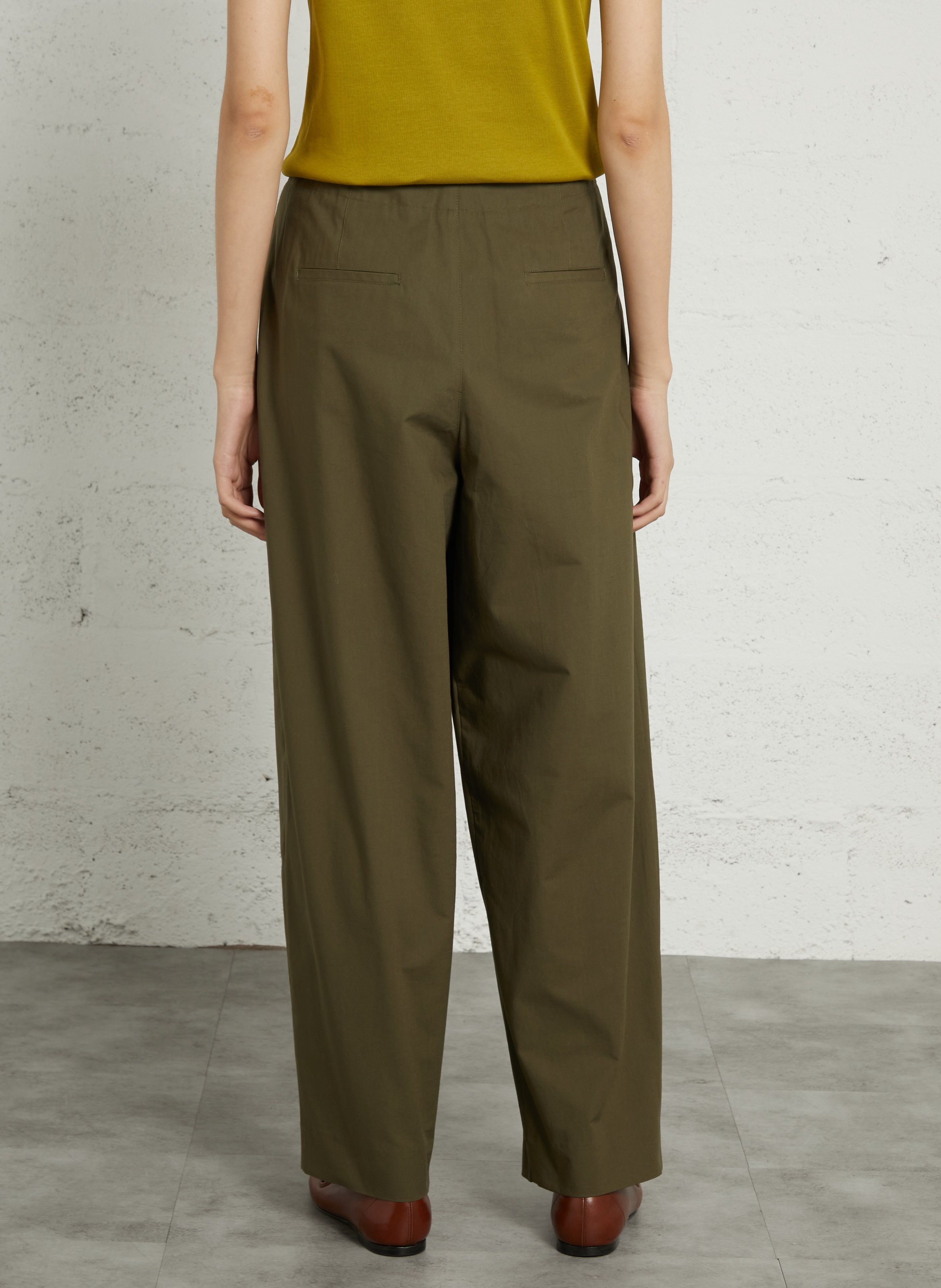 Pantalon droit en coton bio daley SOEUR Kaki