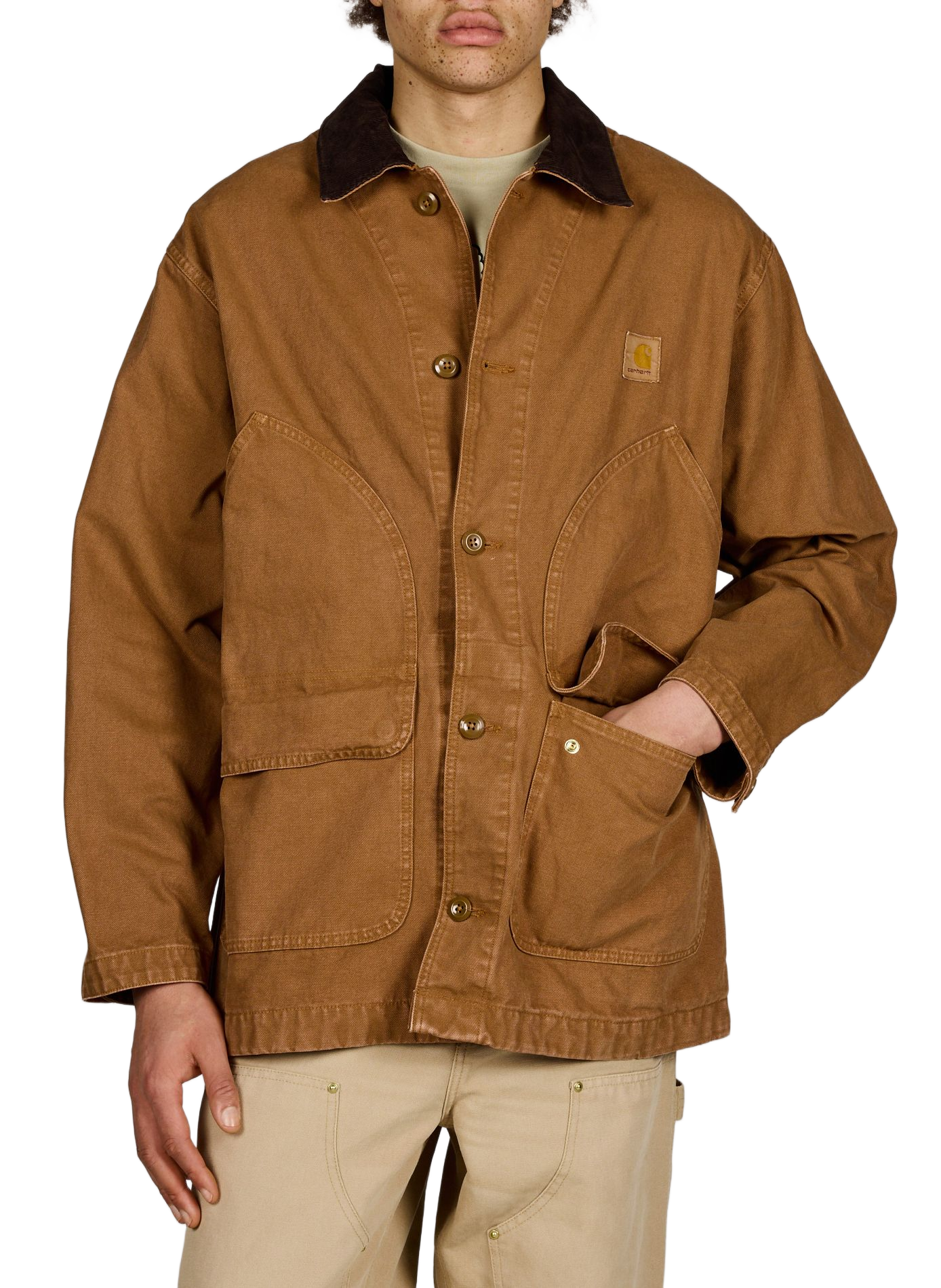 Clapton lightweight cotton jacket CARHARTT WIP Brown