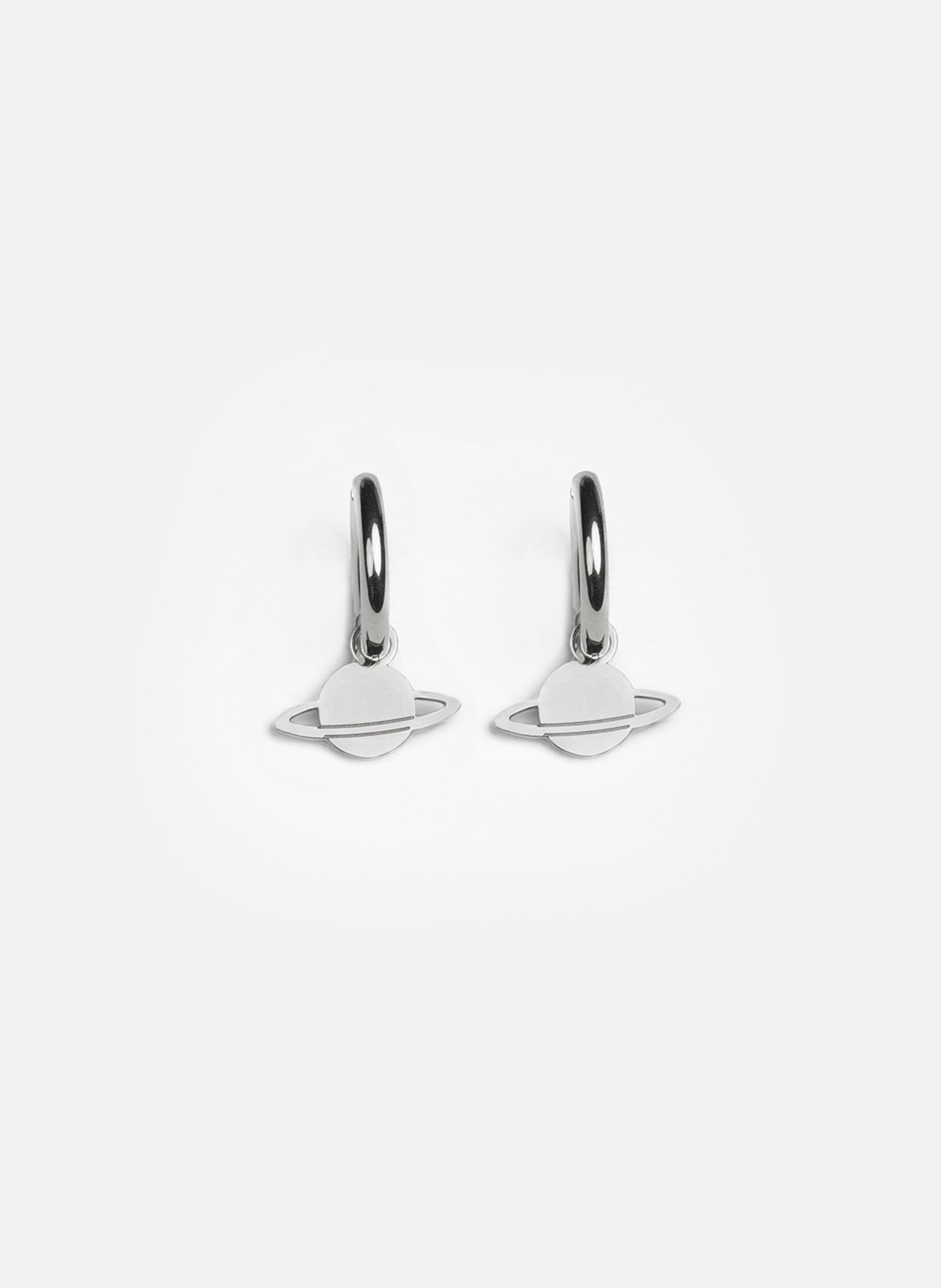 Boucles d'oreille en acier inoxydable argenté KURAGE GINZA Argent