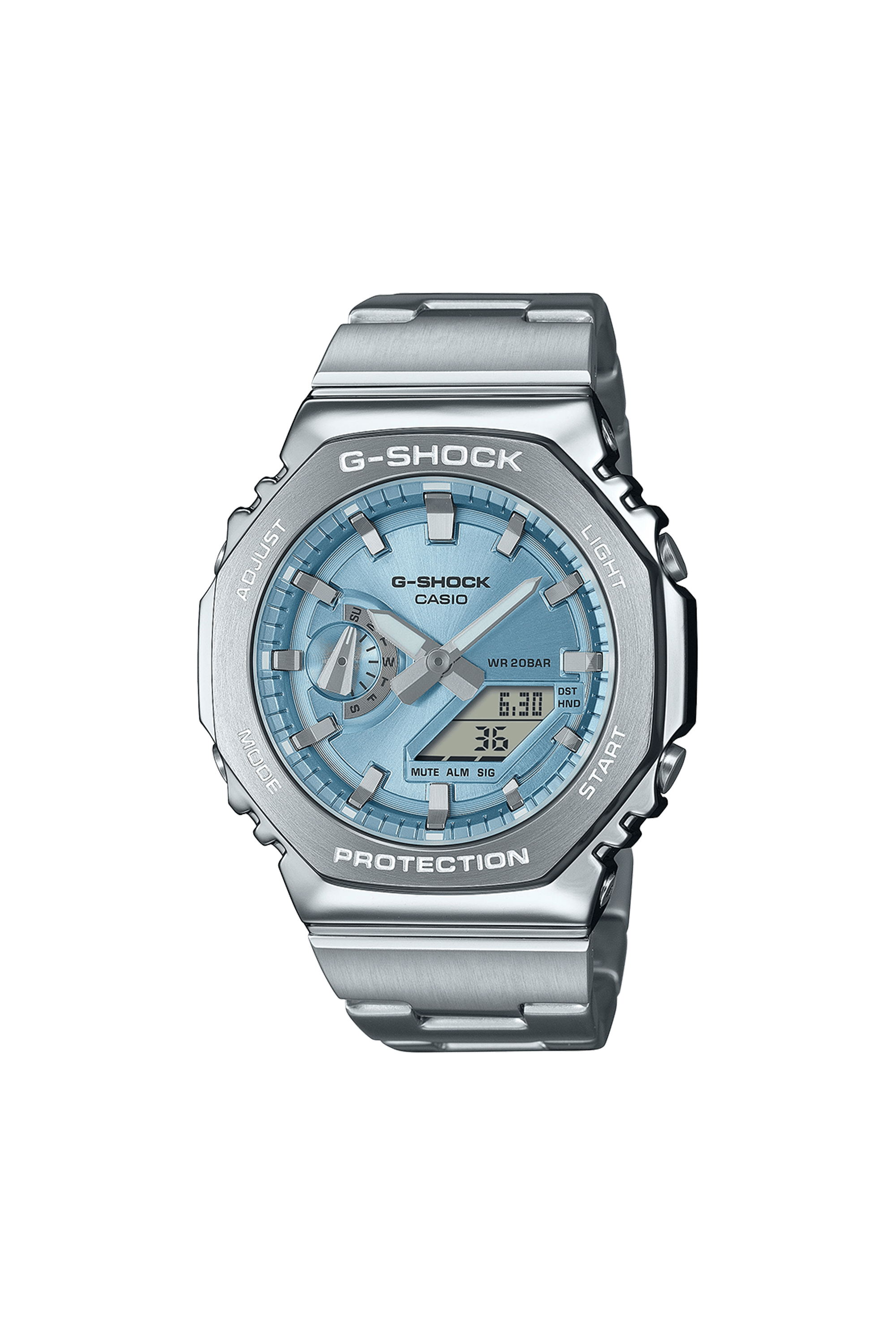Montre quartz analogique G-shock en acier inoxydable G-SHOCK Argent