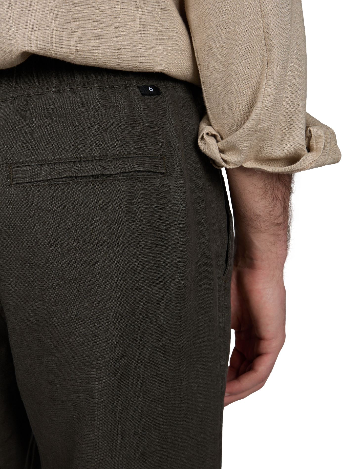 Straight-leg linen trousers SAMSOE SAMSOE Black