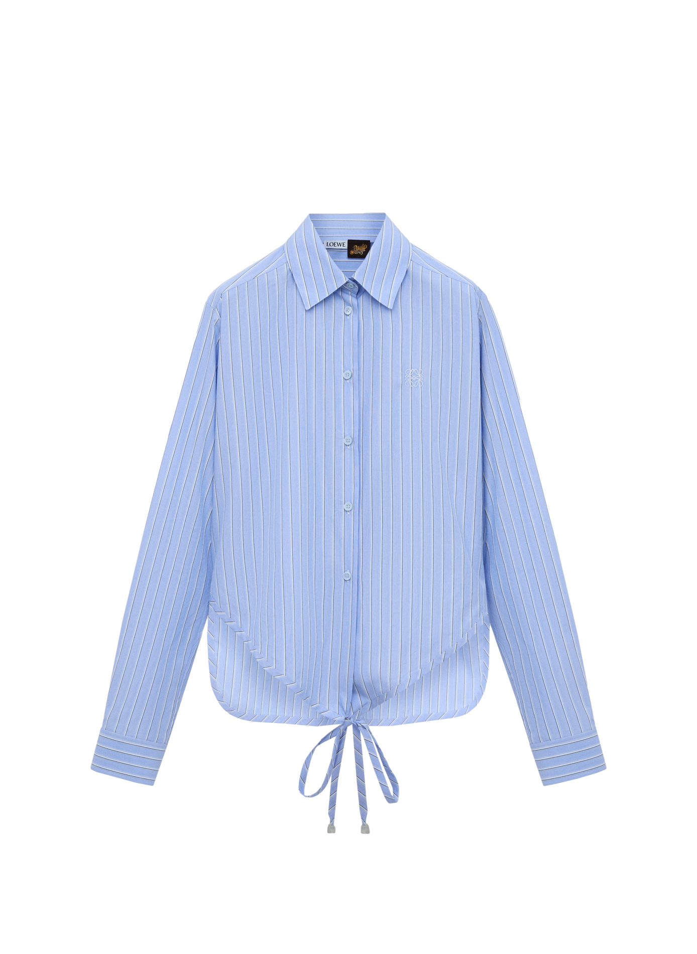 Chemise en popeline de coton rayée LOEWE Bleu