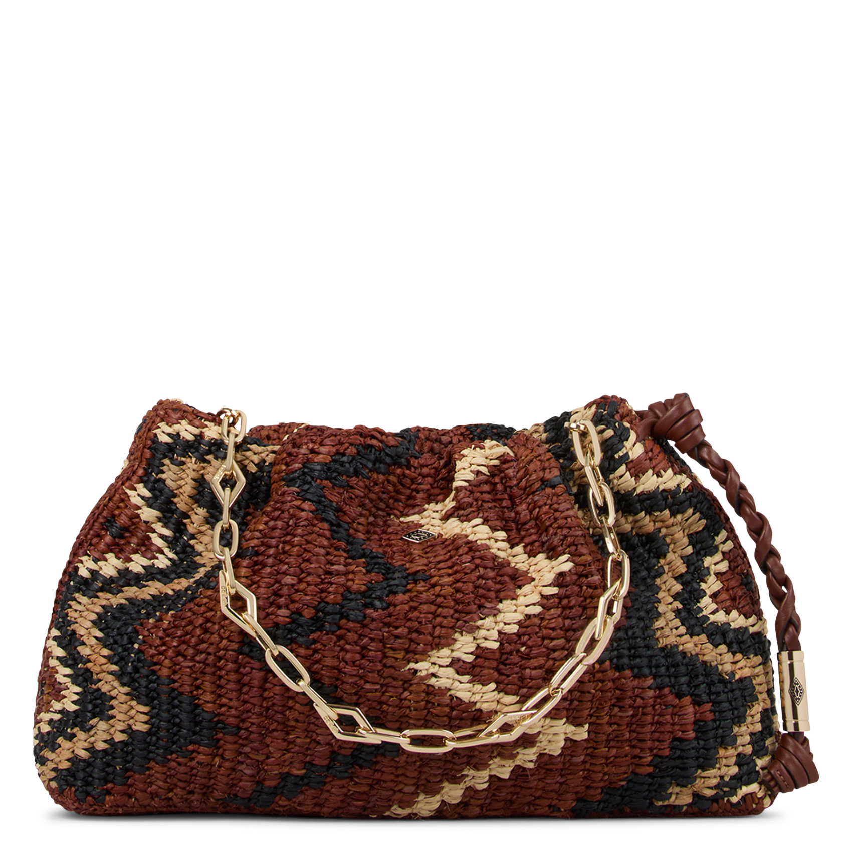 Pochette en raphia june Multicolore