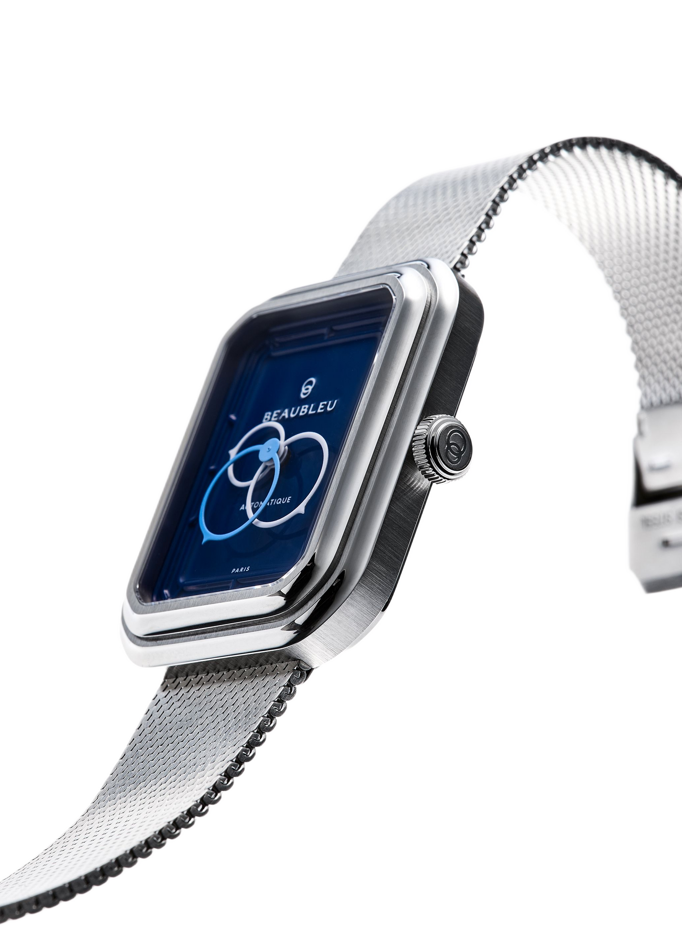 Montre automatique Ecce Figura Smalt en acier inoxydable BEAUBLEU Bleu