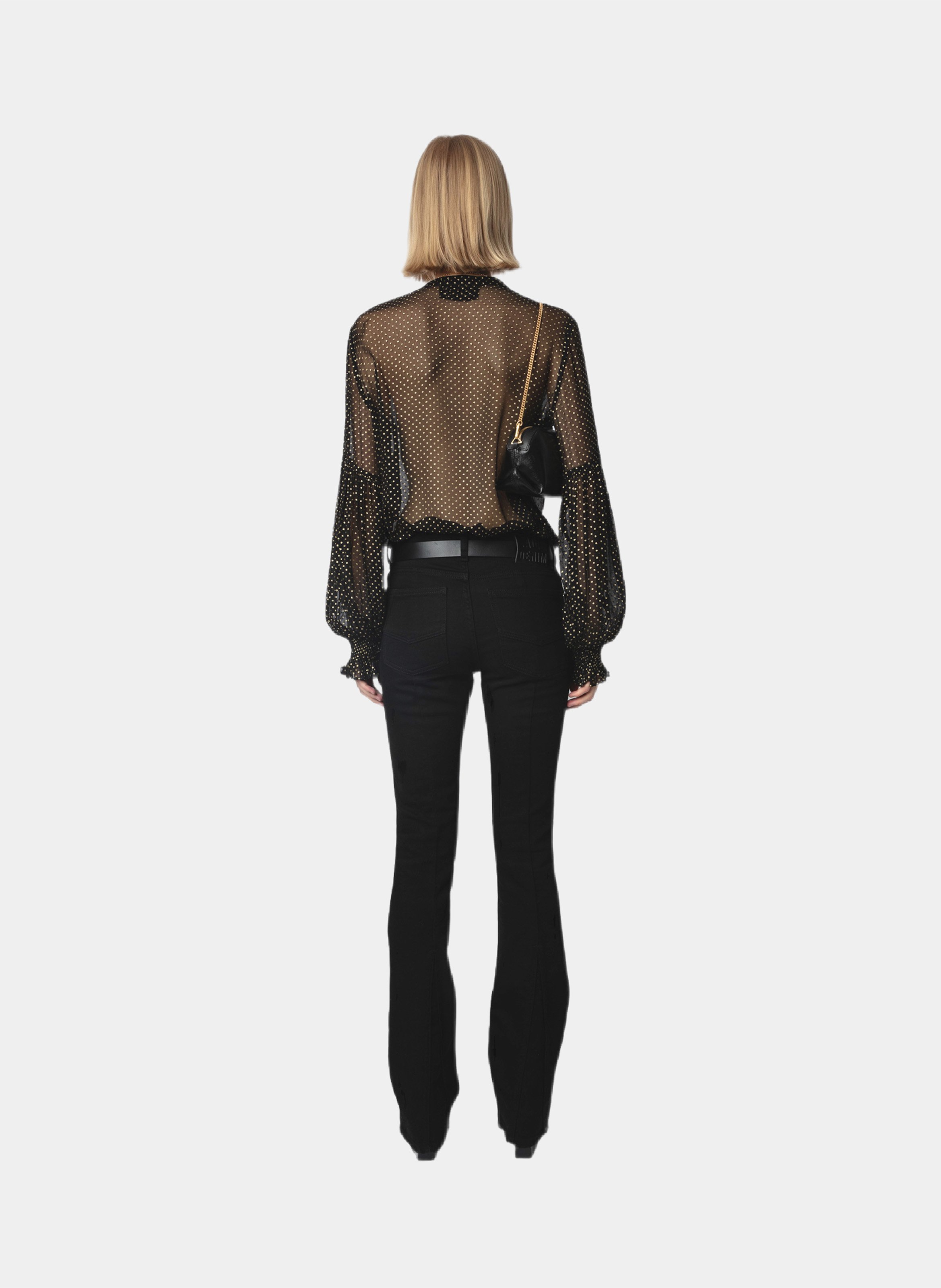 Chemise transparente à pois tandy ZADIG&VOLTAIRE Noir