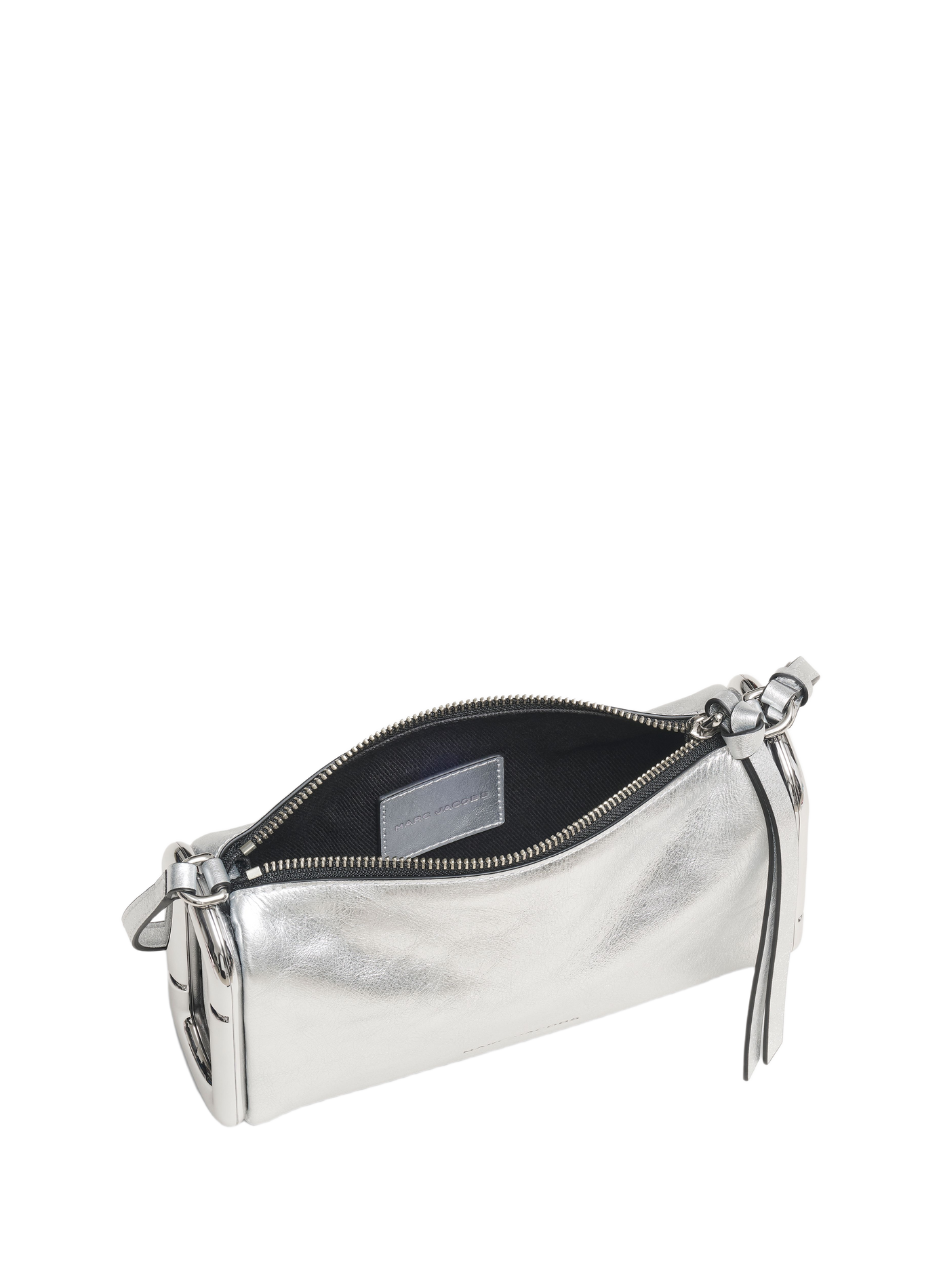 Shoulder bag The Scene Small metallic leather MARC JACOBS Silver