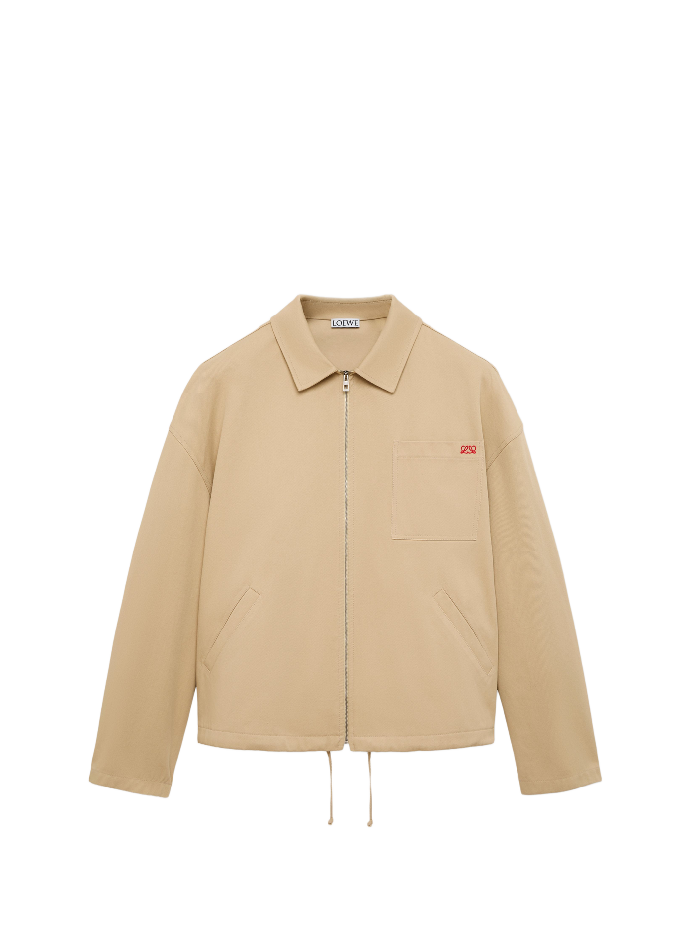 Zip-up cotton twill jacket LOEWE Beige