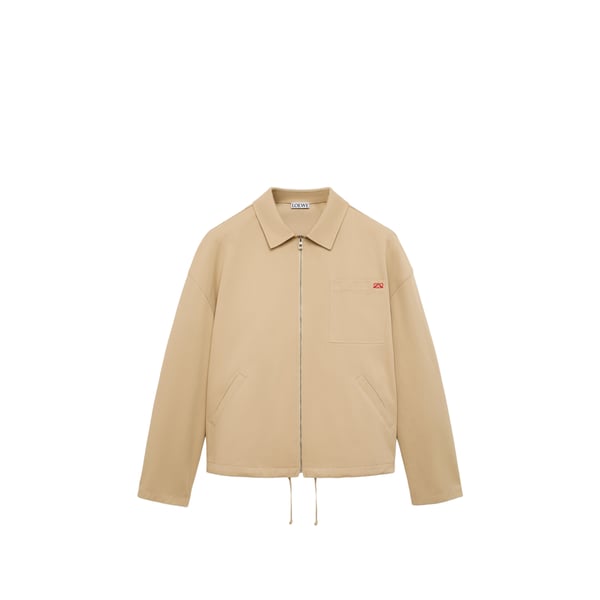 Veste zippée en sergé de coton Veste zippée en sergé de coton