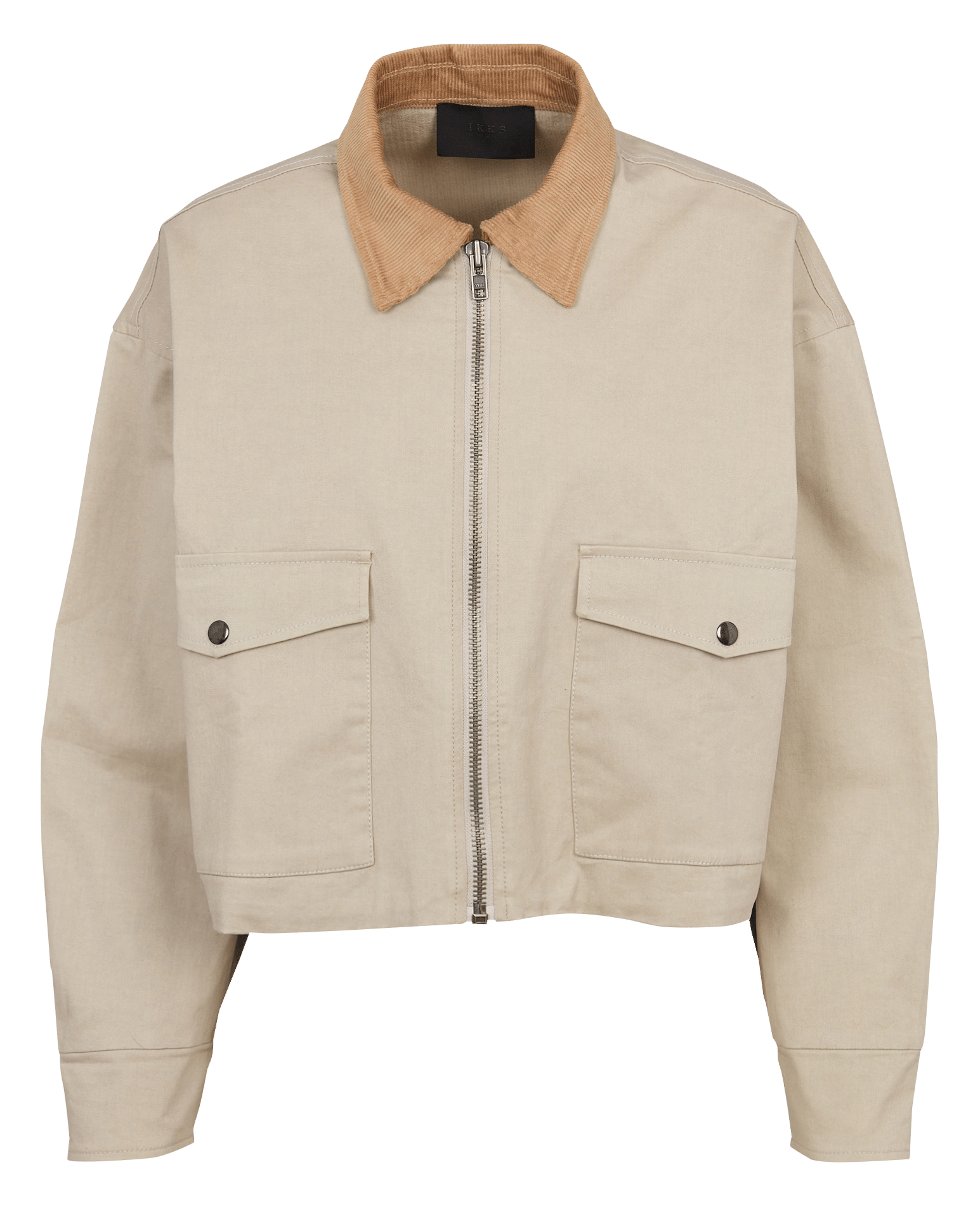 Veste oversize col classique en coton mélangé IKKS Beige