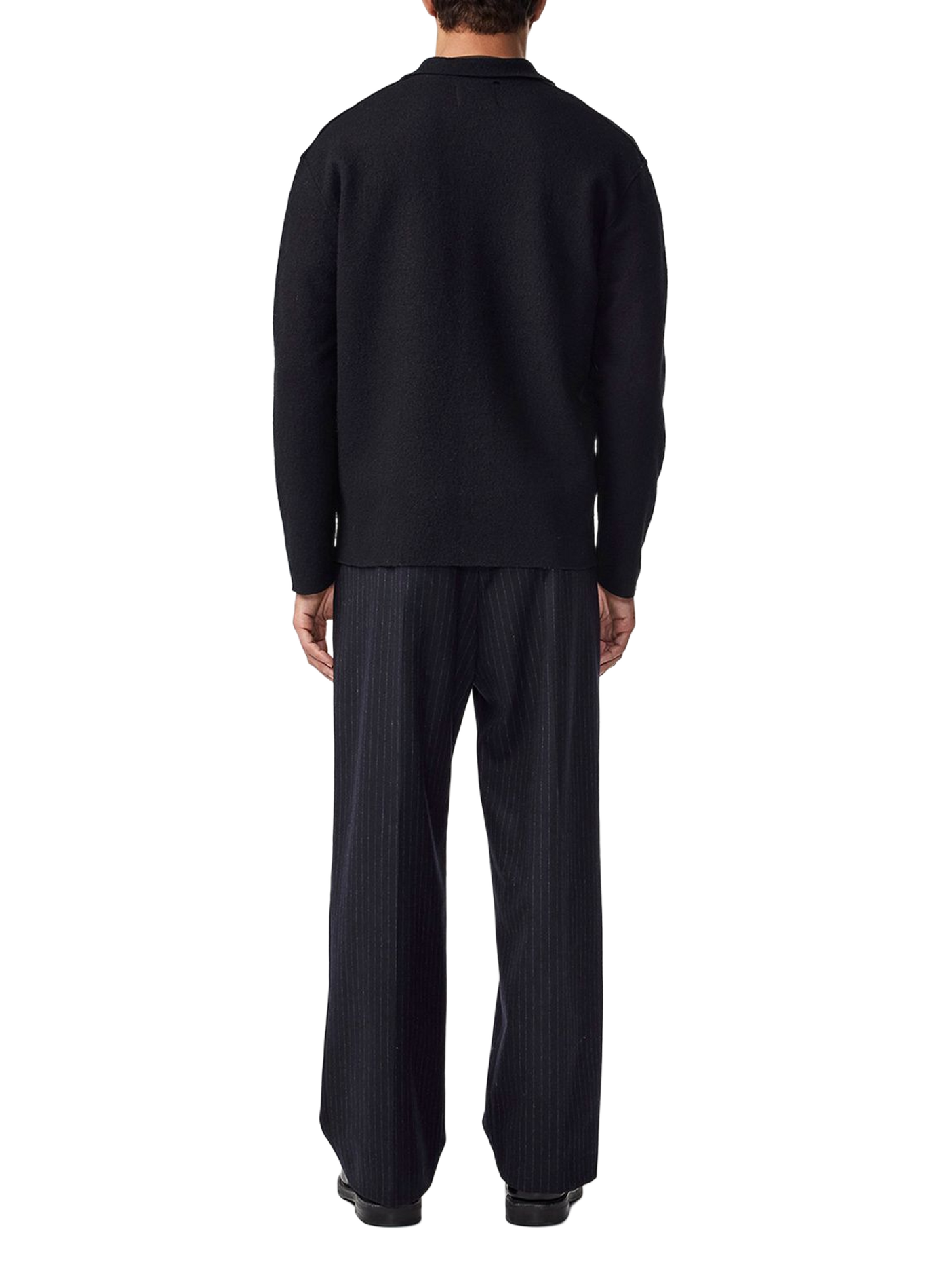 Straight merino wool overshirt NN.07 Black